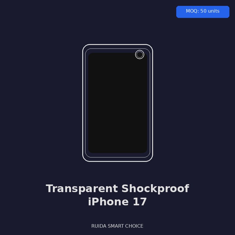 Transparent Shockproof Case for iPhone 17 — Black - Wholesale Phone Case by Ruida Smart Choice