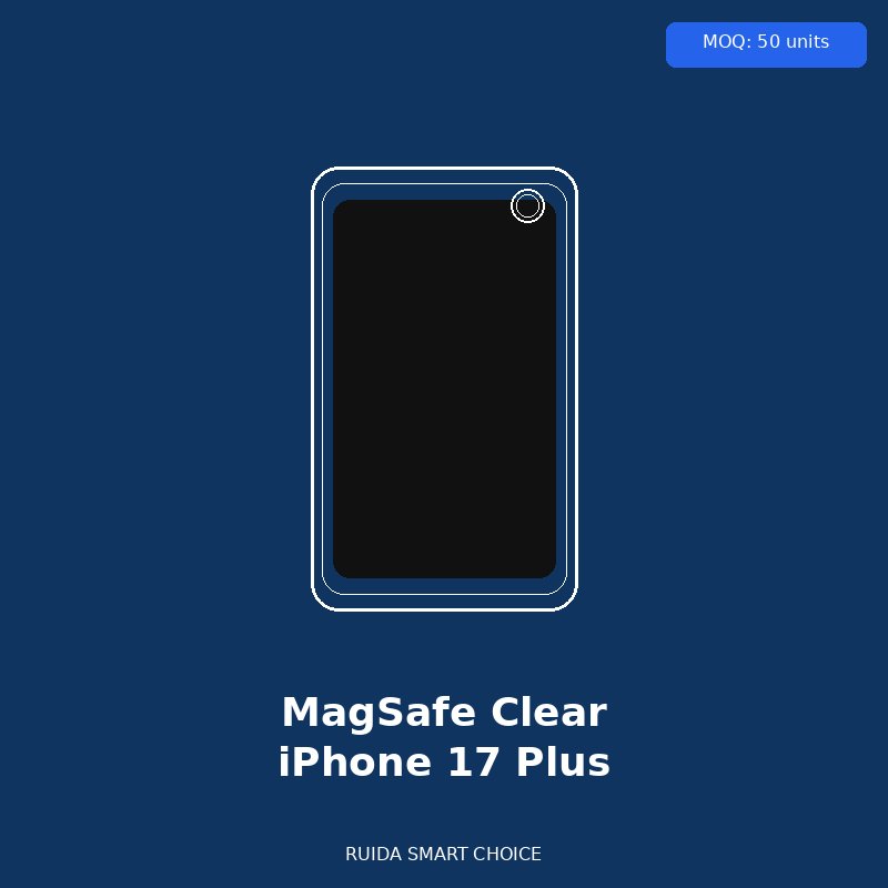 MagSafe Clear Case for iPhone 17 Plus — White - Wholesale Phone Case by Ruida Smart Choice