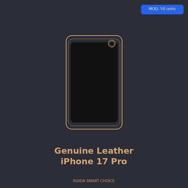 Genuine Leather Card Slot Case for iPhone 17 Pro — Black - Wholesale Phone Case by Ruida Smart Choice