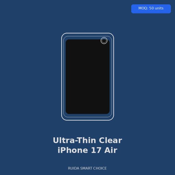 Ultra-Thin Clear Case for iPhone 17 Air — Gray Ultra-Thin Clear Case for iPhone 17 Air — Gray - Wholesale Phone Case by Ruida Smart Choice