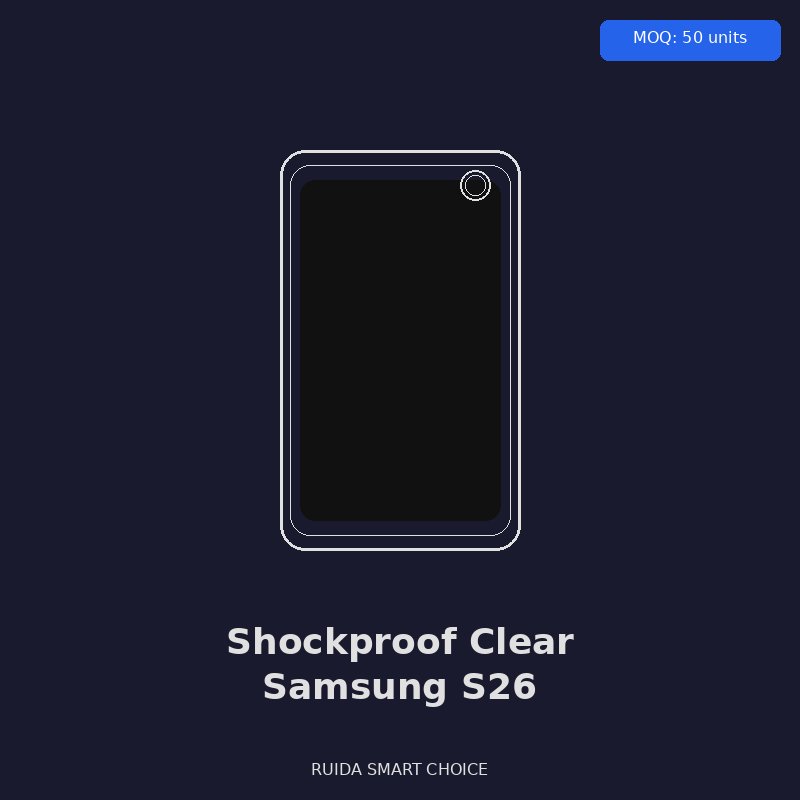 Transparent Shockproof Case for Samsung S26 — Black - Wholesale Phone Case by Ruida Smart Choice