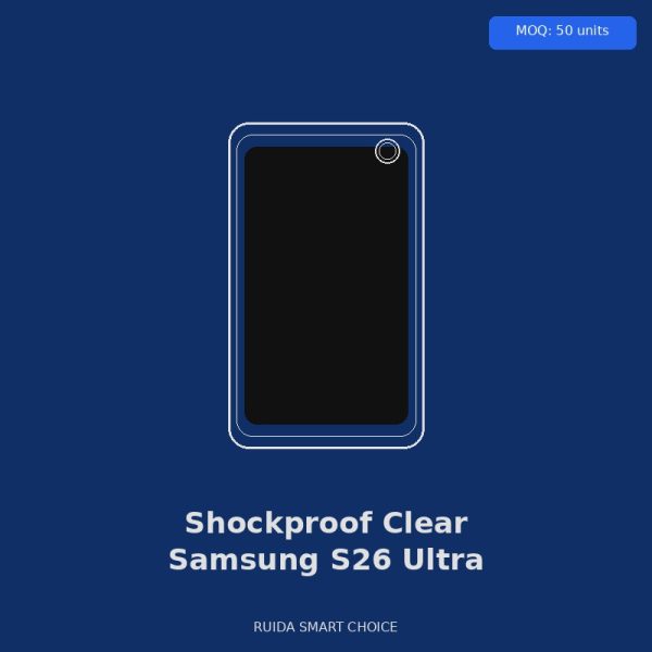 Transparent Shockproof Case for Samsung S26 Ultra — Gray Transparent Shockproof Case for Samsung S26 Ultra — Gray - Wholesale Phone Case by Ruida Smart Choice