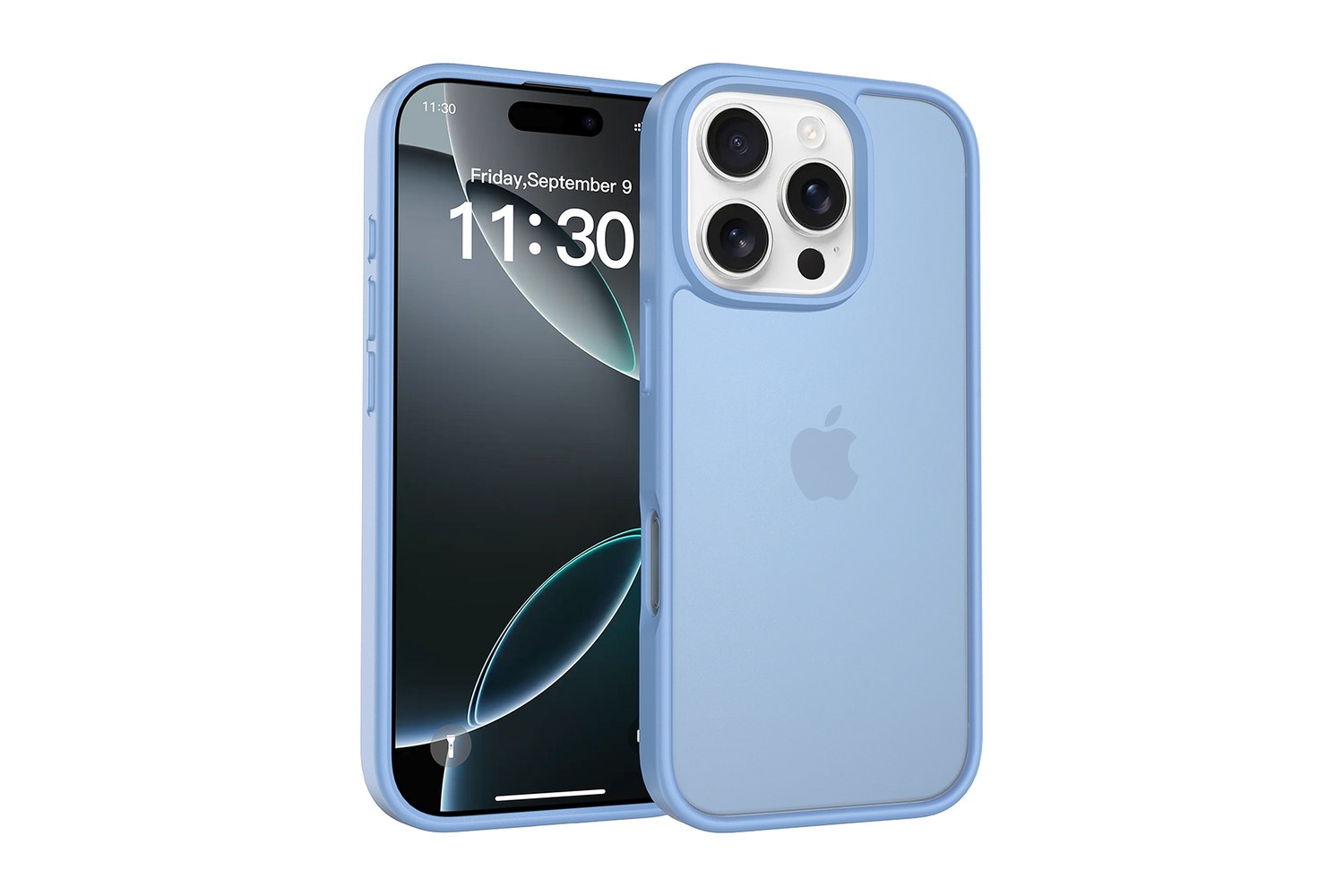 Blue iPhone 16 Pro case on white background - SendaFit retail-ready packaging checklist
