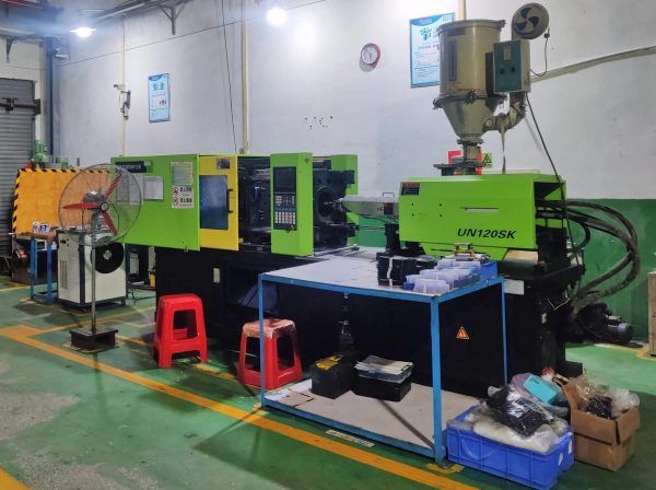 Injection moulding machines on the production floor of our manufacturing partner