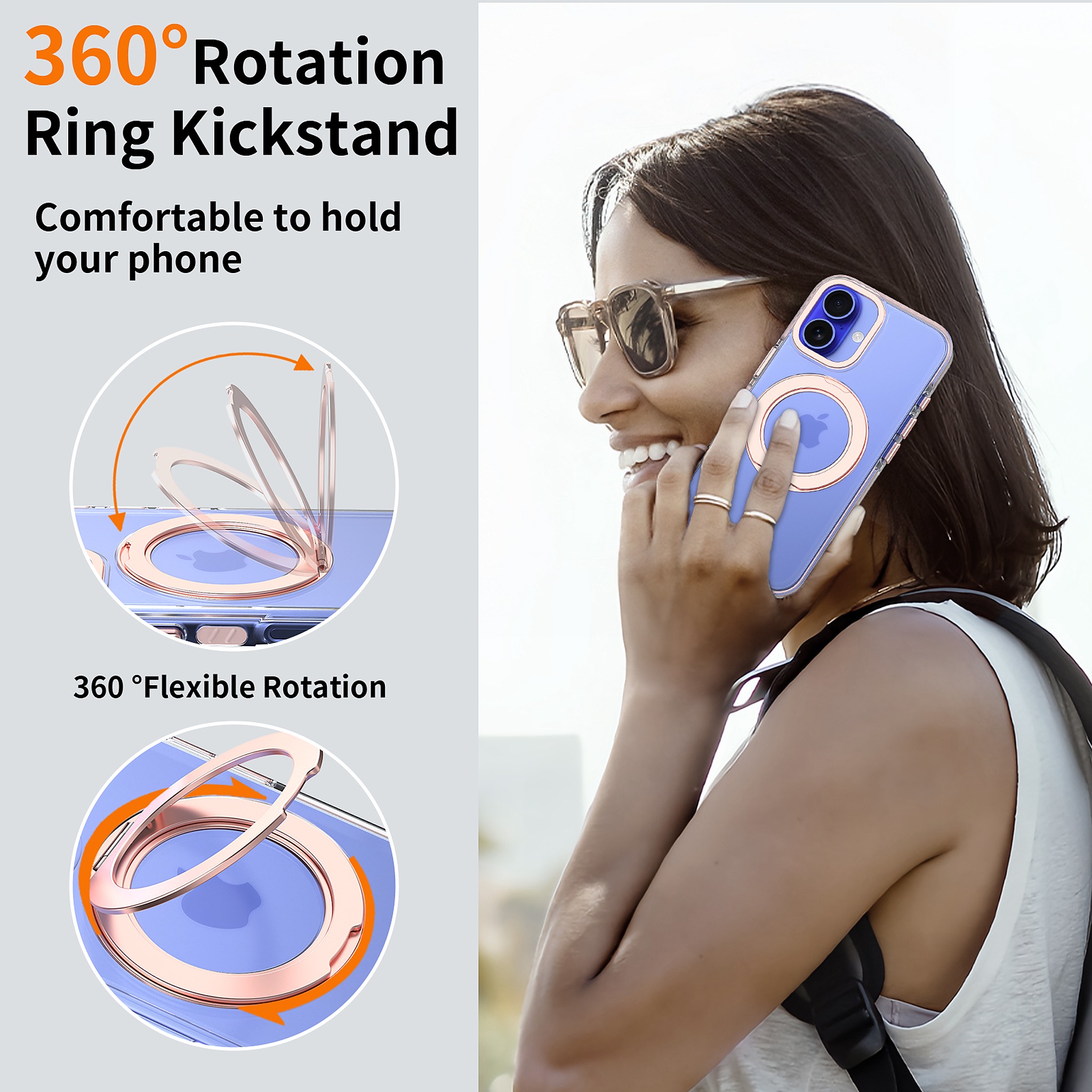 SendaFit Iridescent Two-Tone 360° Stand Case for iPhone 16 detail 12