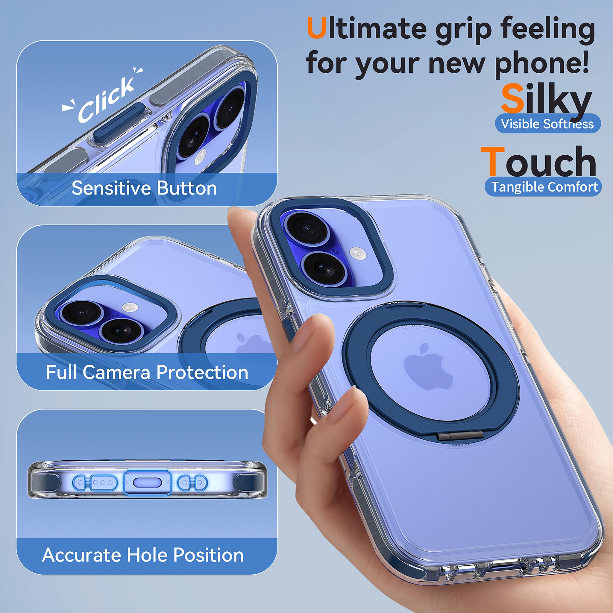 SendaFit Iridescent Two-Tone 360° Stand Case for iPhone 16 detail 2