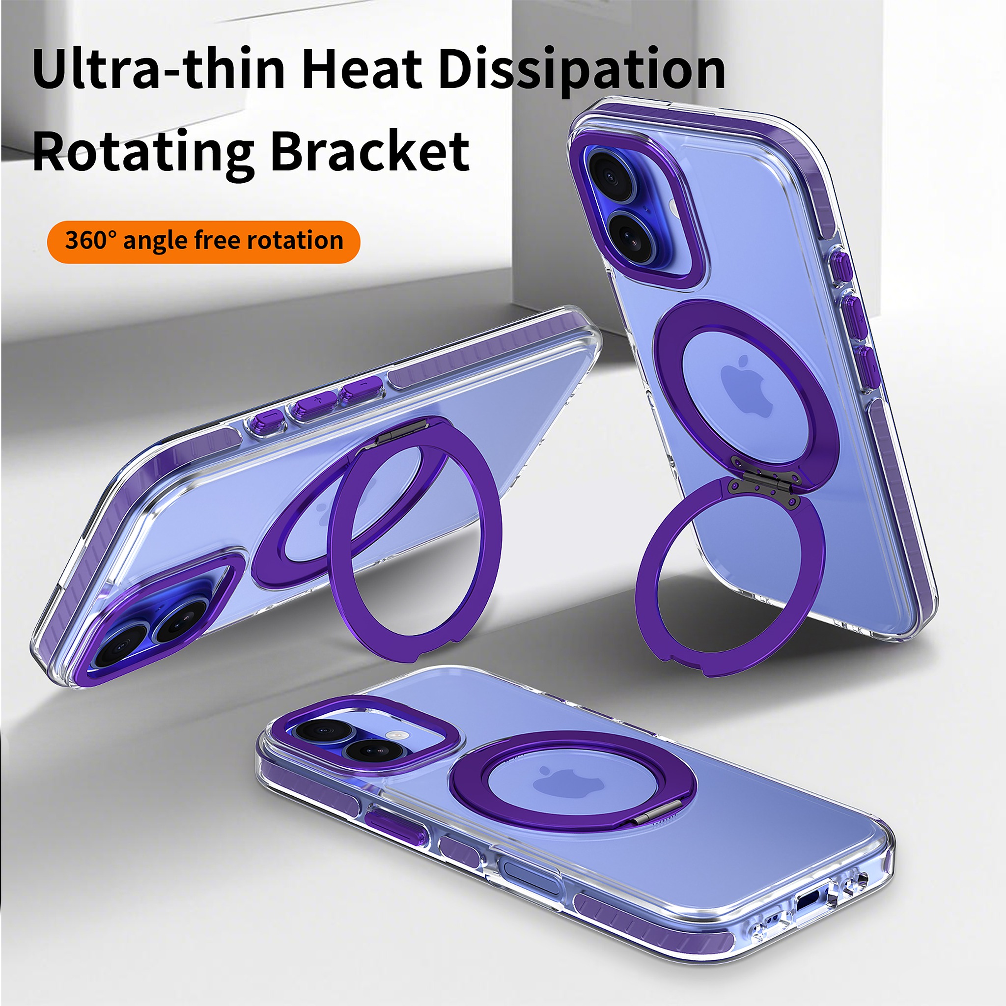 SendaFit Iridescent Two-Tone 360° Stand Case for iPhone 16 detail 25