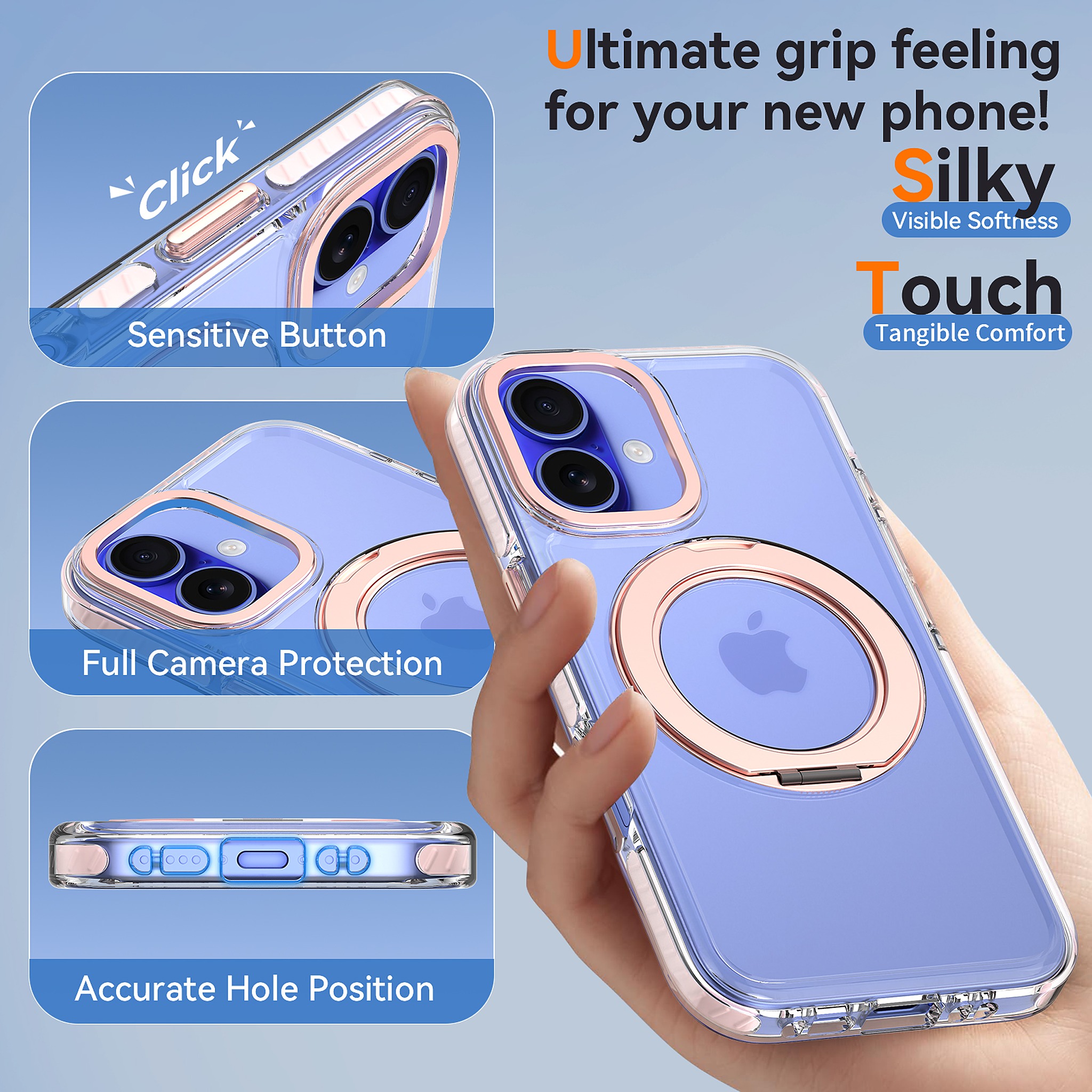 SendaFit Iridescent Two-Tone 360° Stand Case for iPhone 16 detail 6