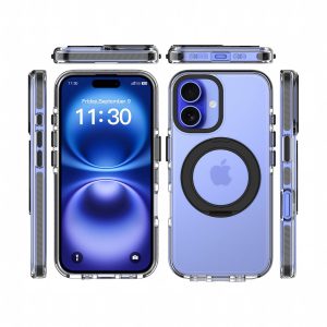 SendaFit Iridescent Two-Tone 360° Stand Case for iPhone 16