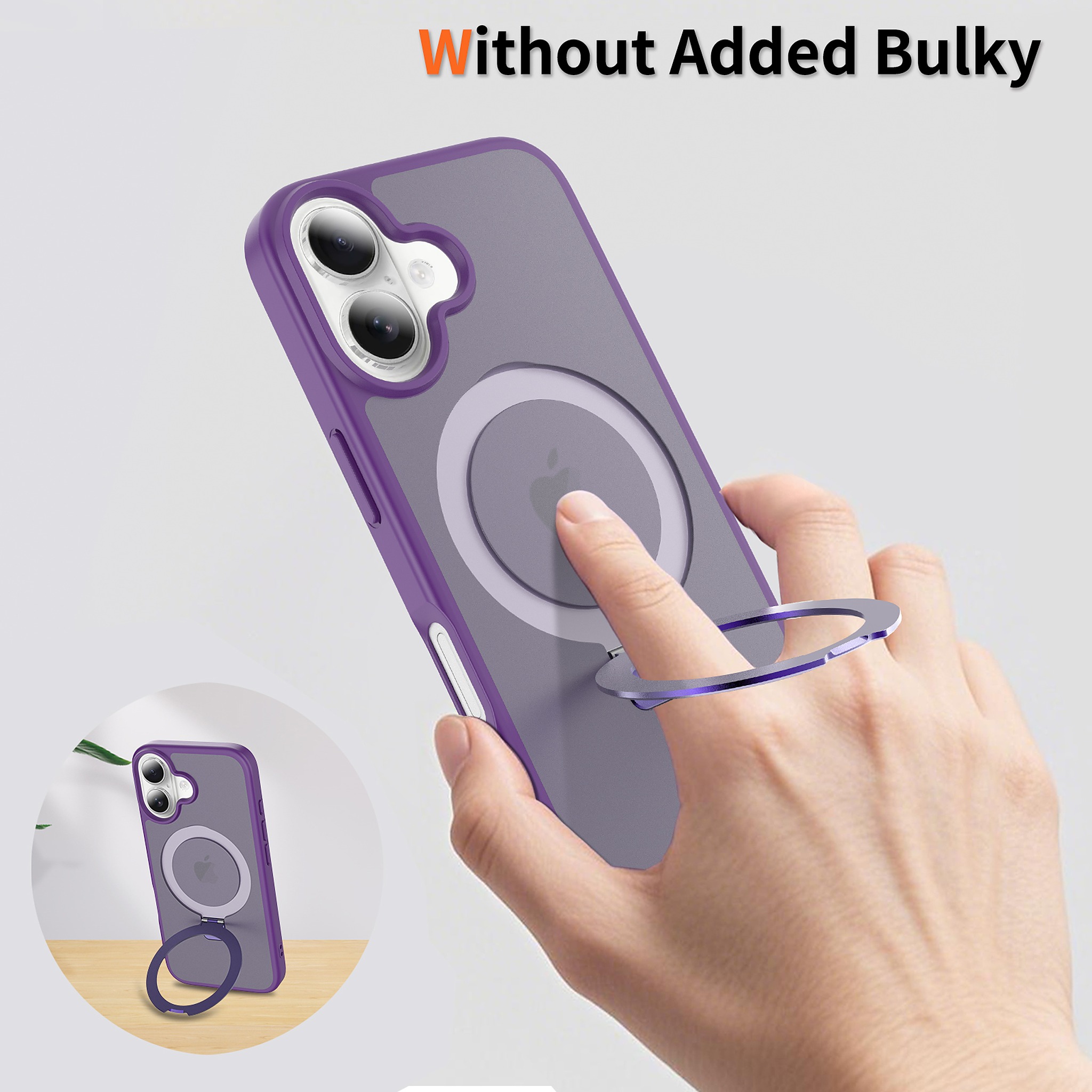 SendaFit Matte Skin-Feel Racket-Stand Case for iPhone 16 detail 20