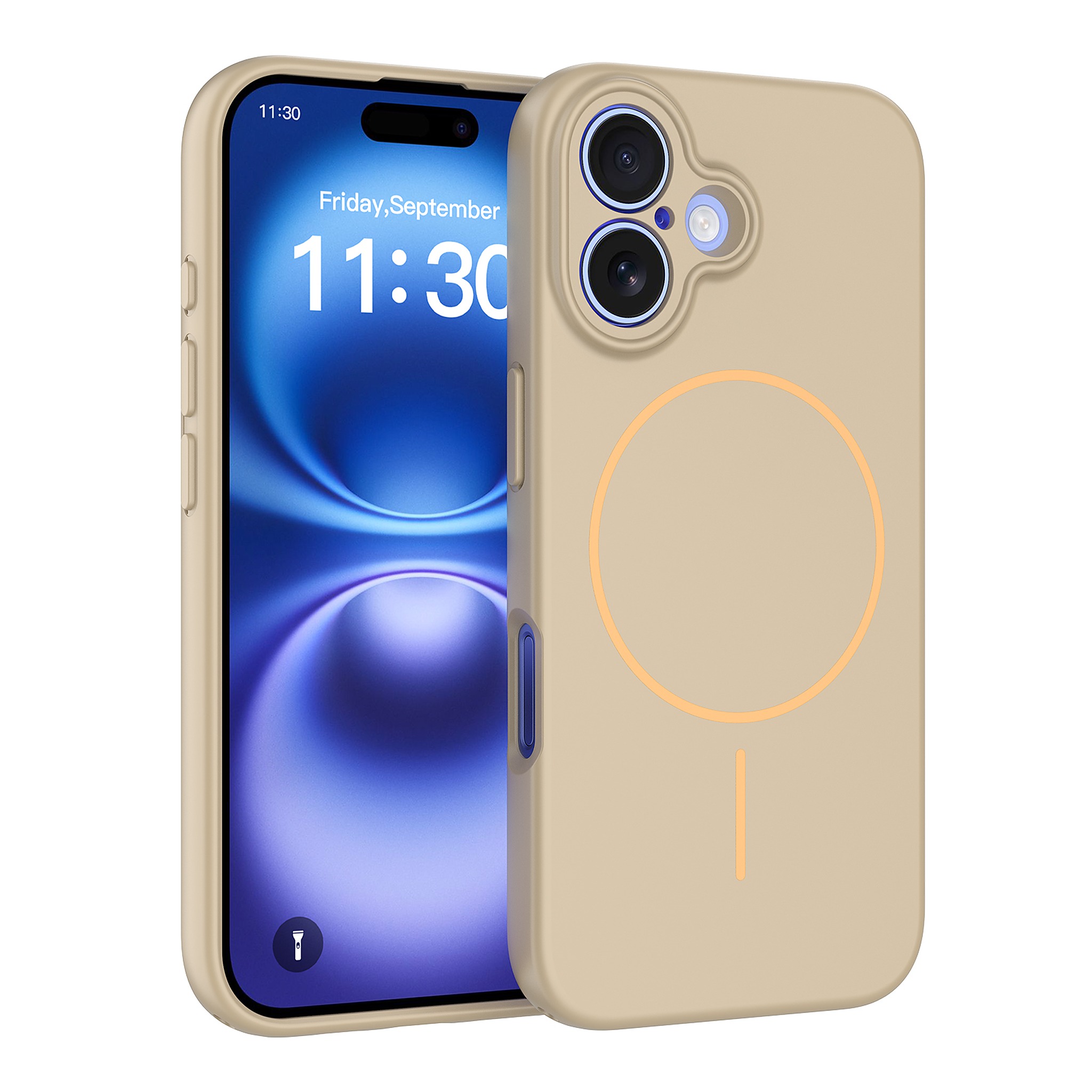 SendaFit Solid-Color Two-in-One MagSafe Case for iPhone 16 - Desert Gold