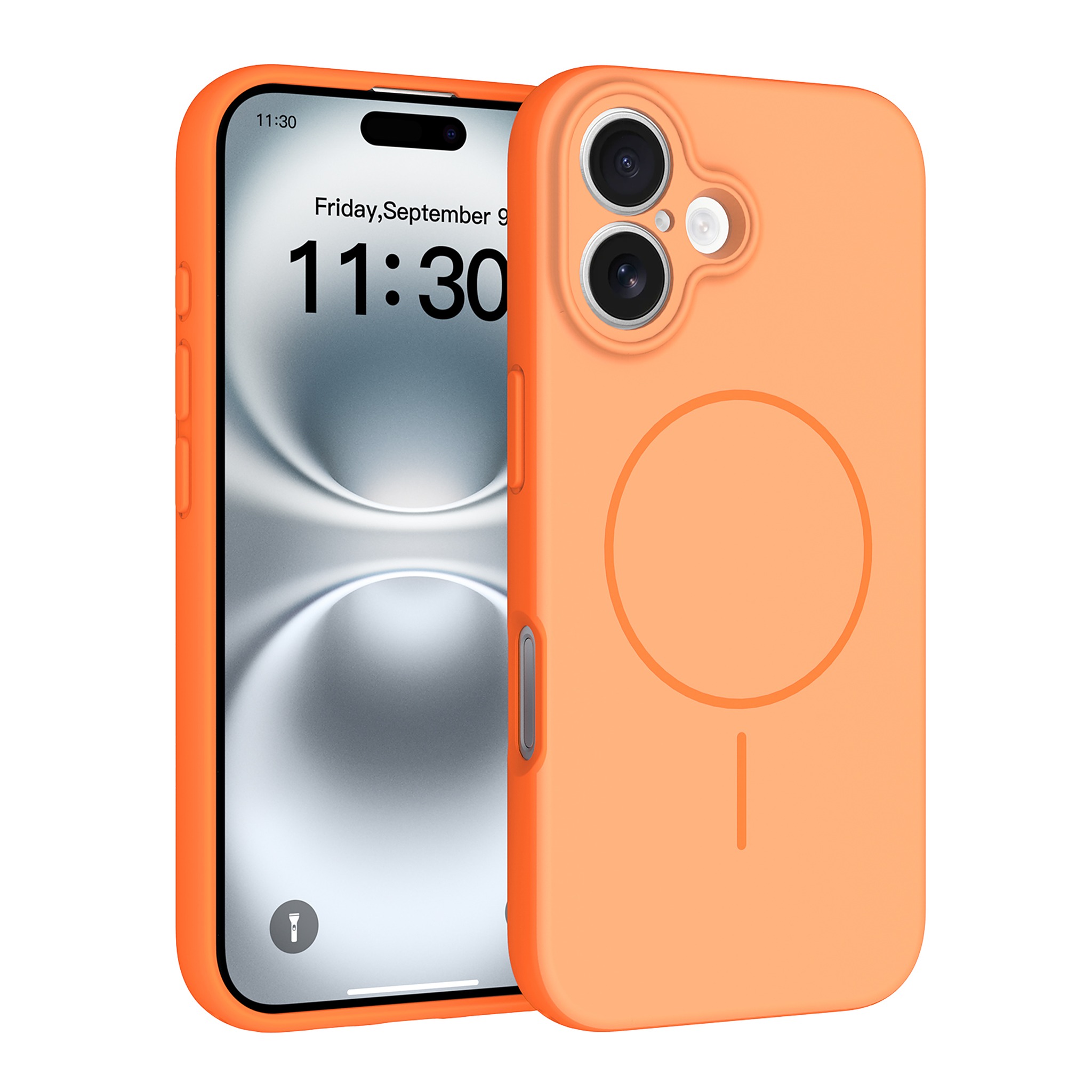 SendaFit Skin-Feel Two-in-One MagSafe Case for iPhone 16 - Orange