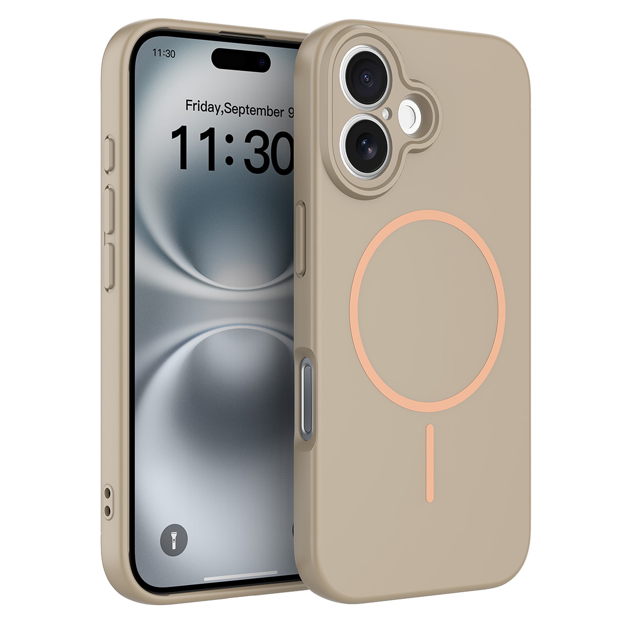 SendaFit Solid-Color Two-in-One MagSafe Case for iPhone 16 (006 Batch) - Desert Gold