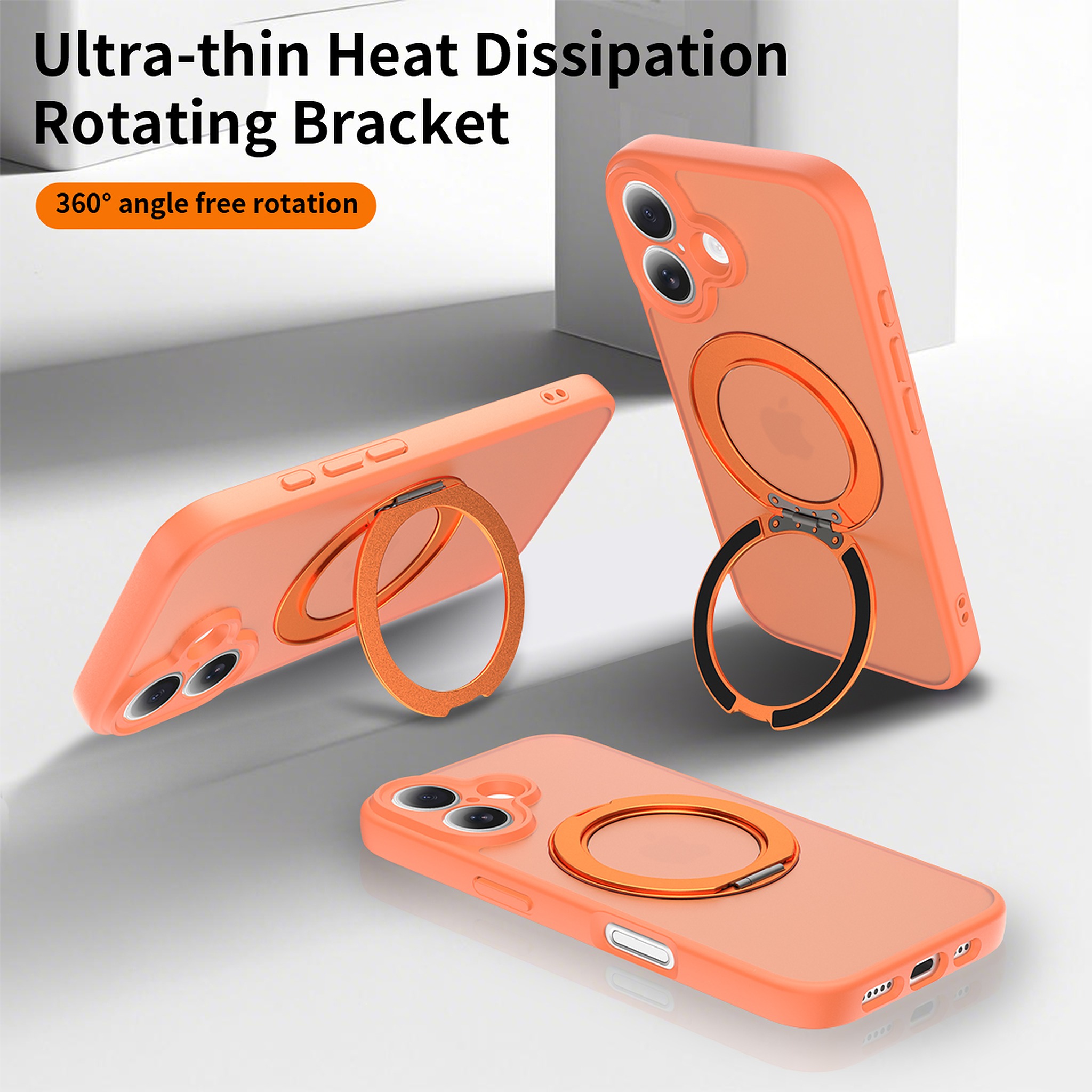 SendaFit Precise-Cutout Matte Skin-Feel 360° Stand Case for iPhone 16 detail 25