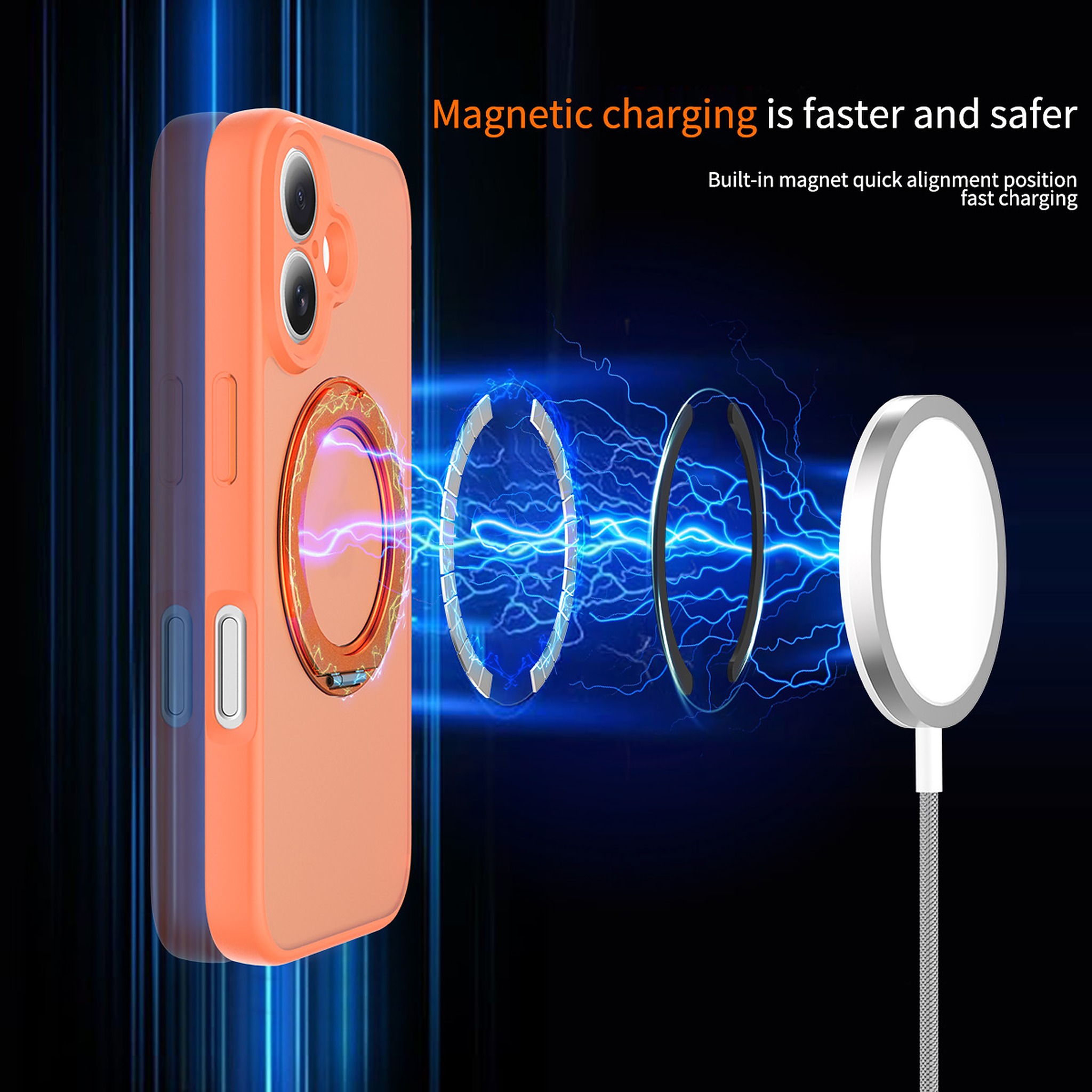 SendaFit Precise-Cutout Matte Skin-Feel 360° Stand Case for iPhone 16 detail 26