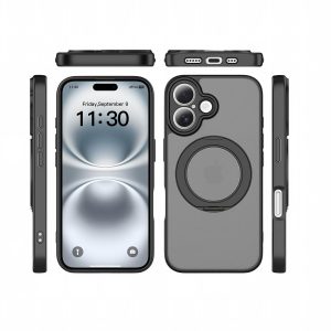 SendaFit Precise-Cutout Matte Skin-Feel 360° Stand Case for iPhone 16
