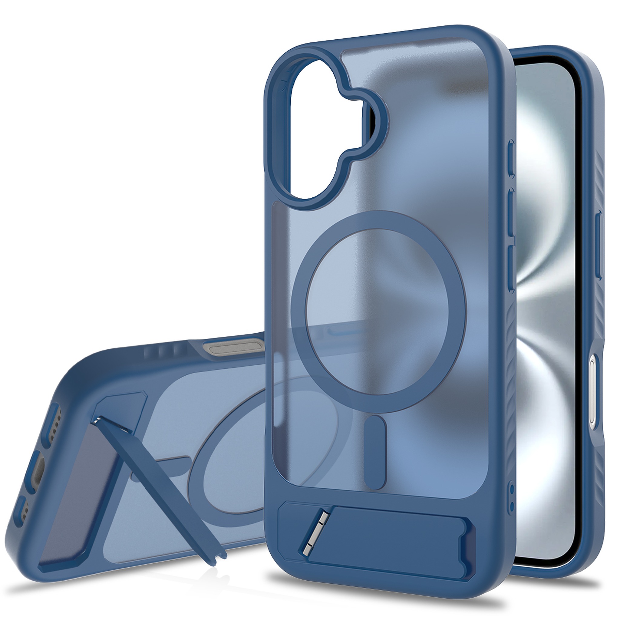SendaFit Matte 45° Kickstand Case for iPhone 16 - Royal Blue