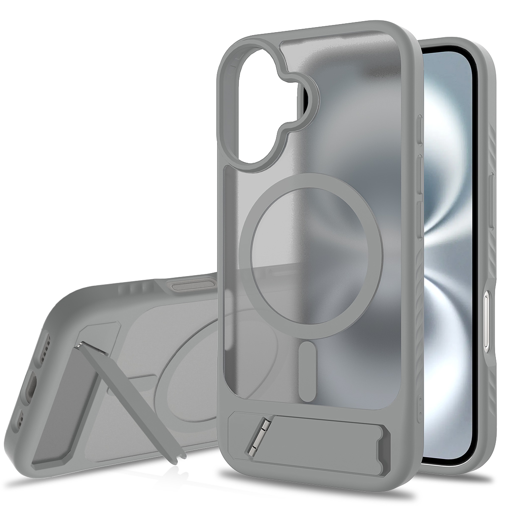 SendaFit Matte 45° Kickstand Case for iPhone 16 - Dark Gray