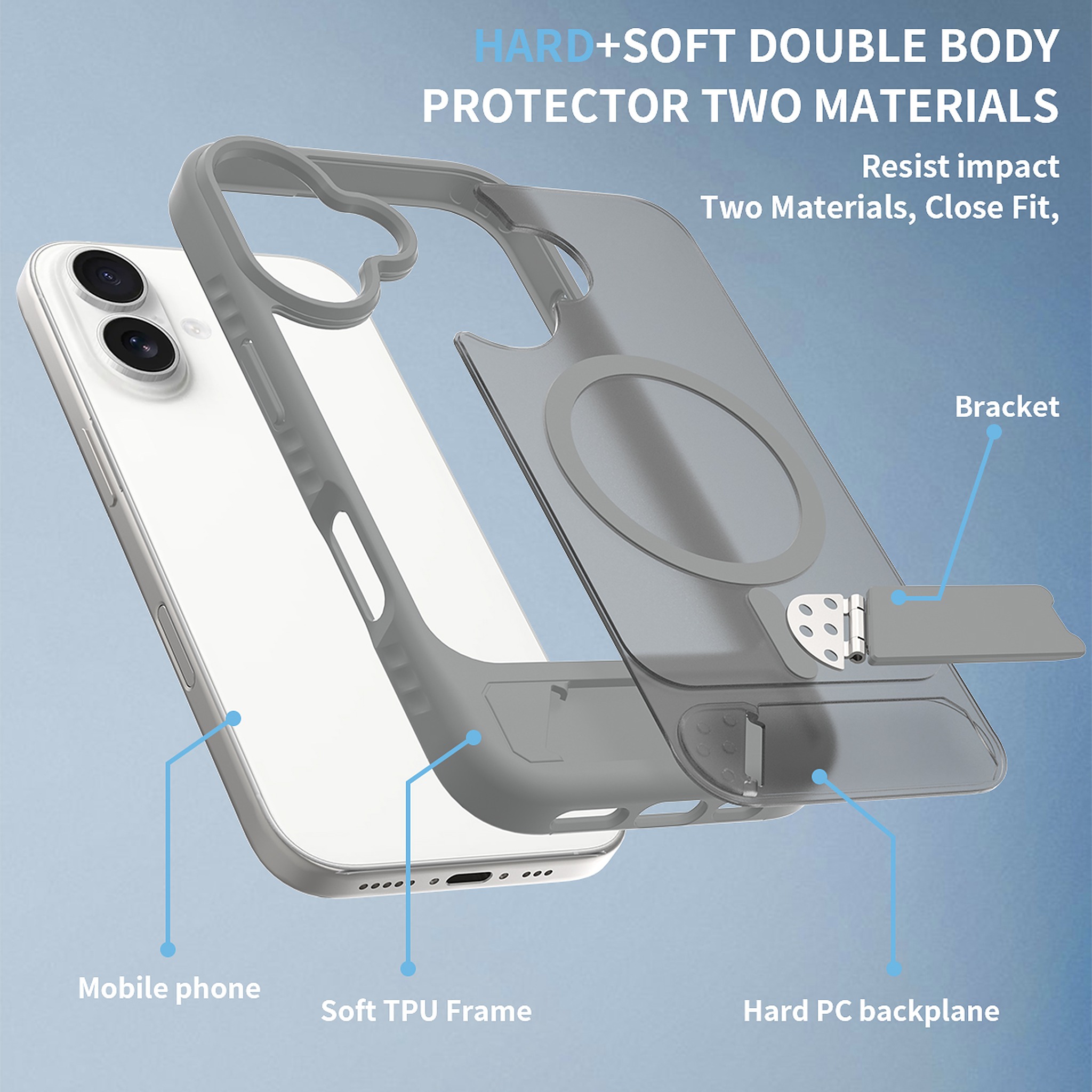 SendaFit Matte 45° Kickstand Case for iPhone 16 detail 18