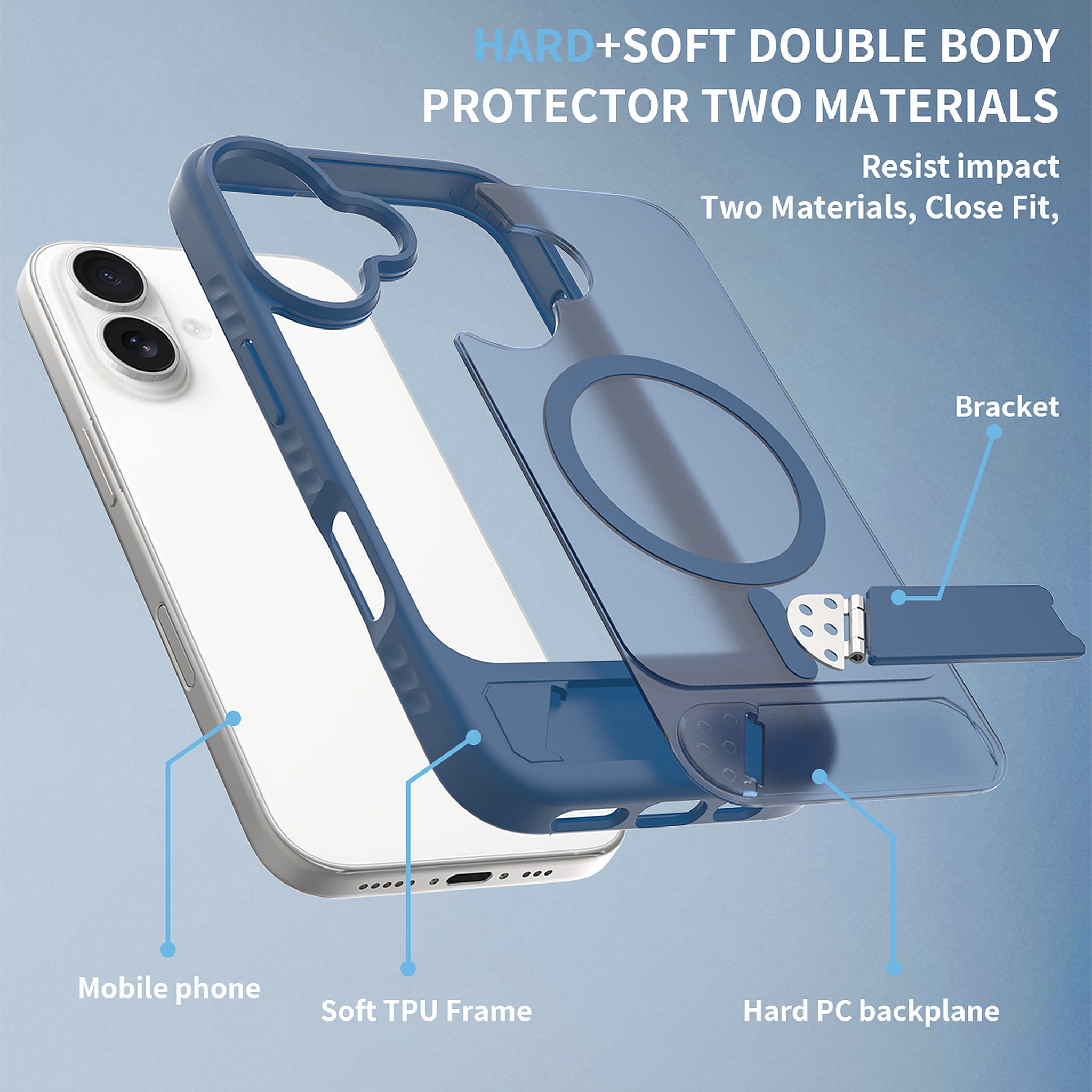 SendaFit Matte 45° Kickstand Case for iPhone 16 detail 19