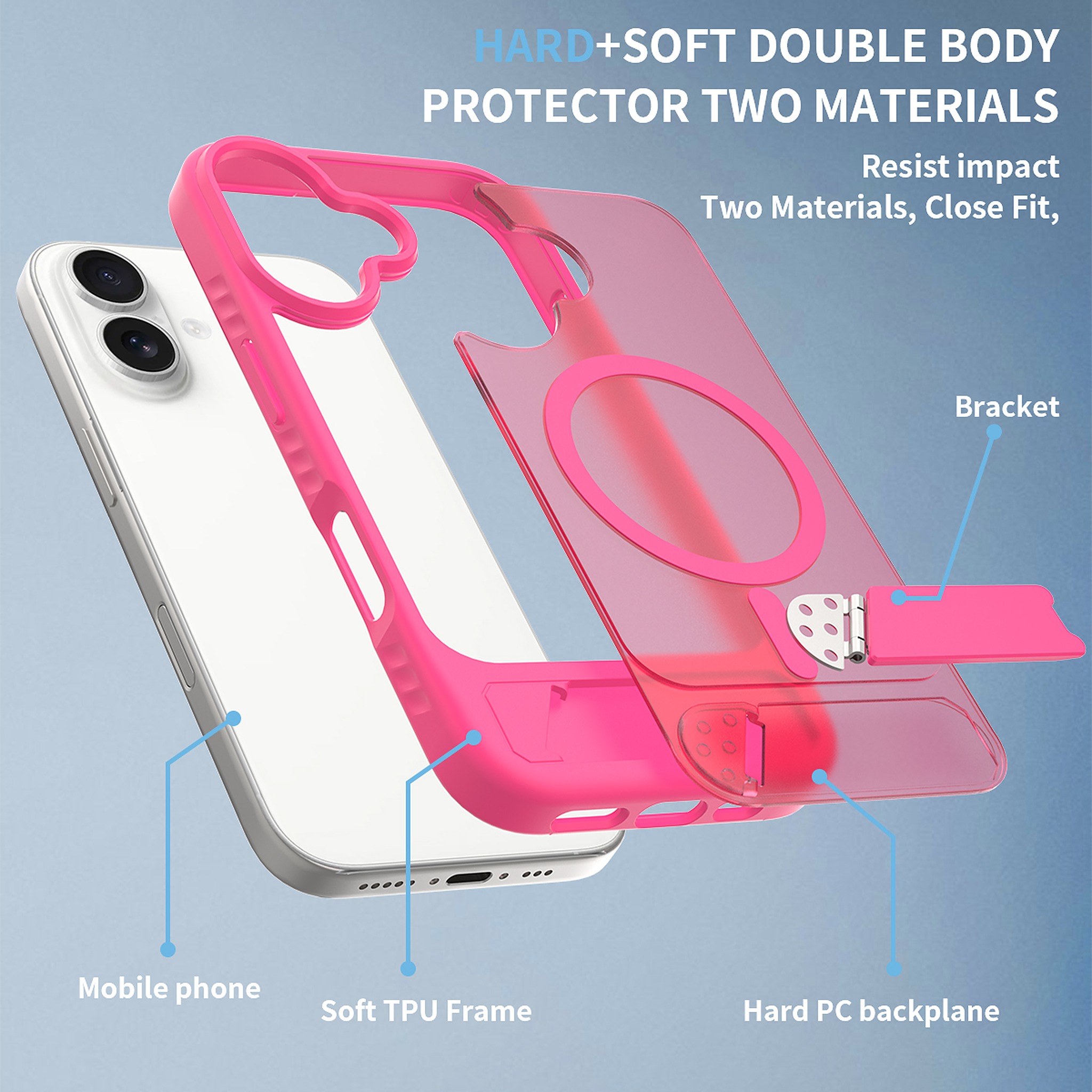 SendaFit Matte 45° Kickstand Case for iPhone 16 detail 20