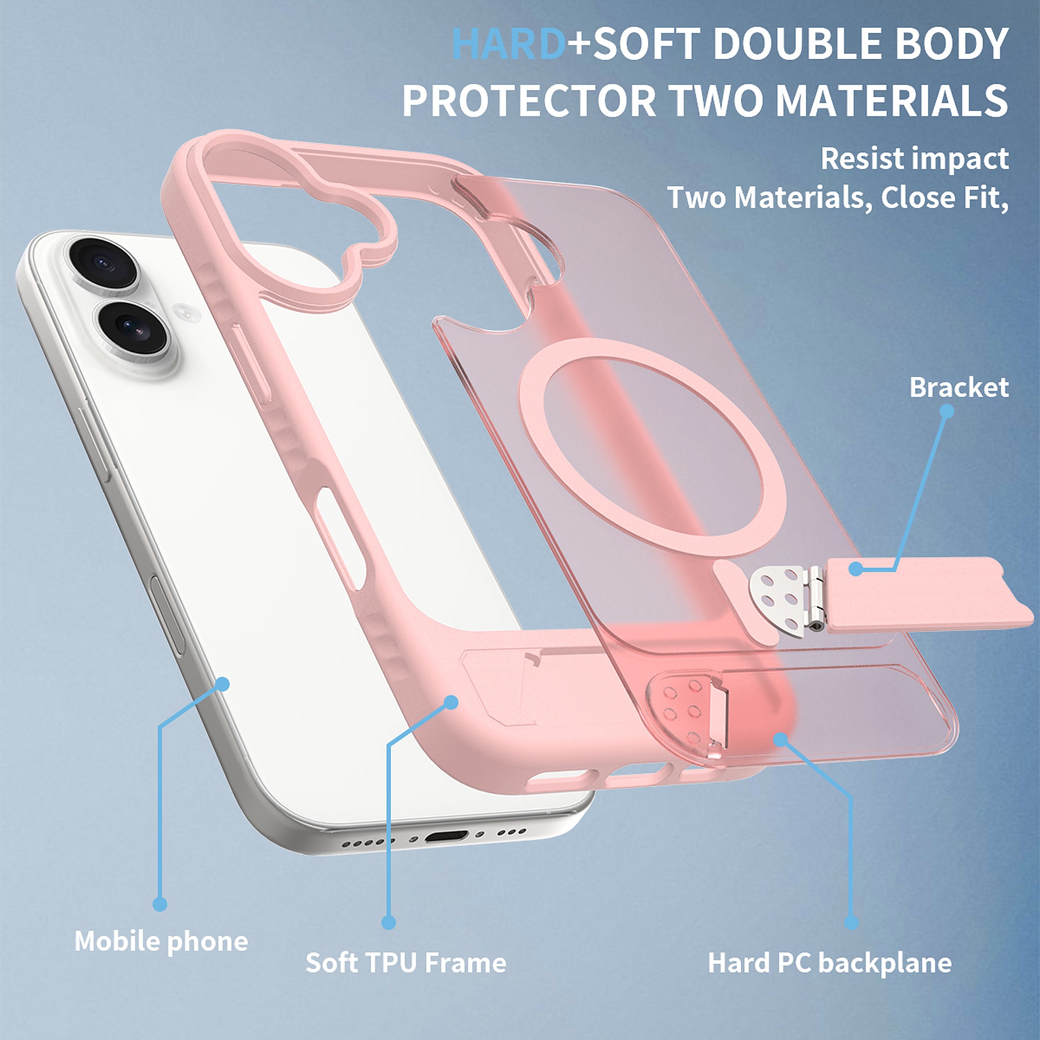 SendaFit Matte 45° Kickstand Case for iPhone 16 detail 21