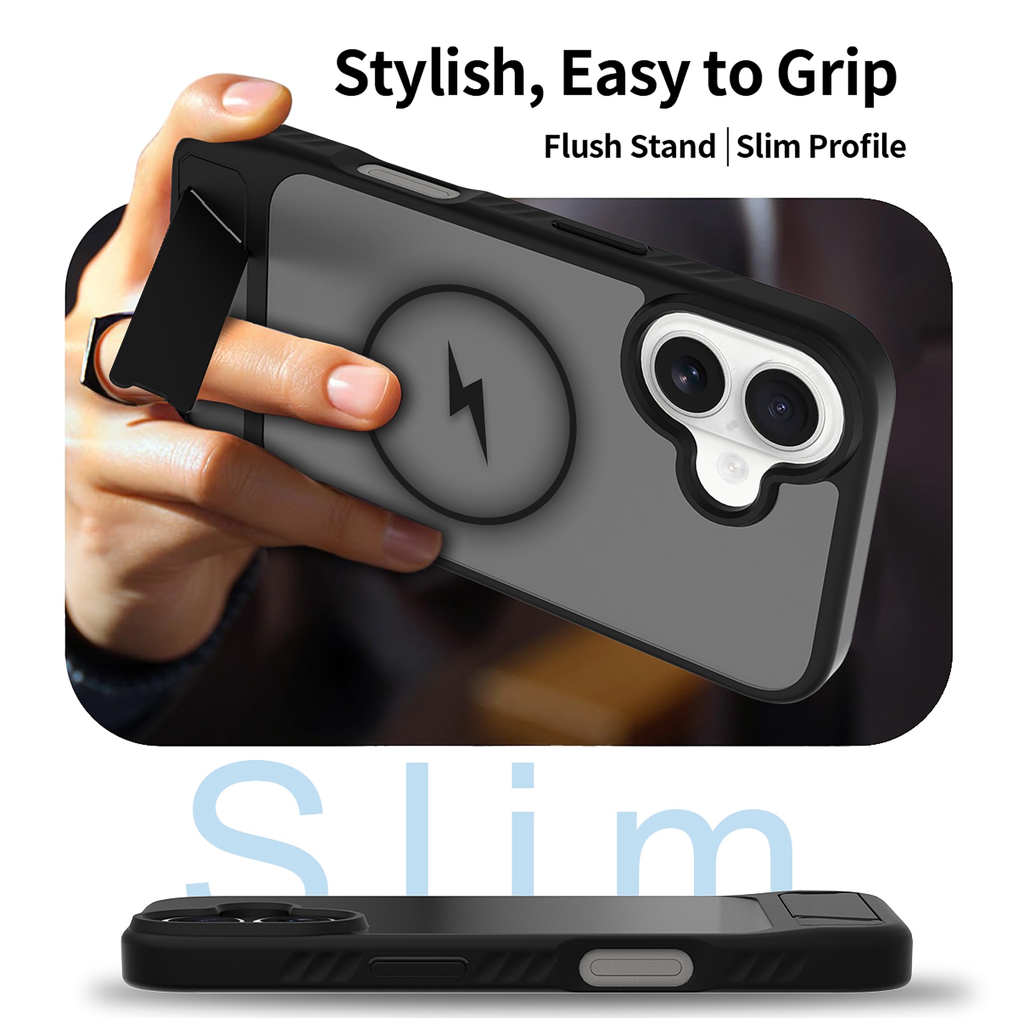 SendaFit Matte 45° Kickstand Case for iPhone 16 detail 30