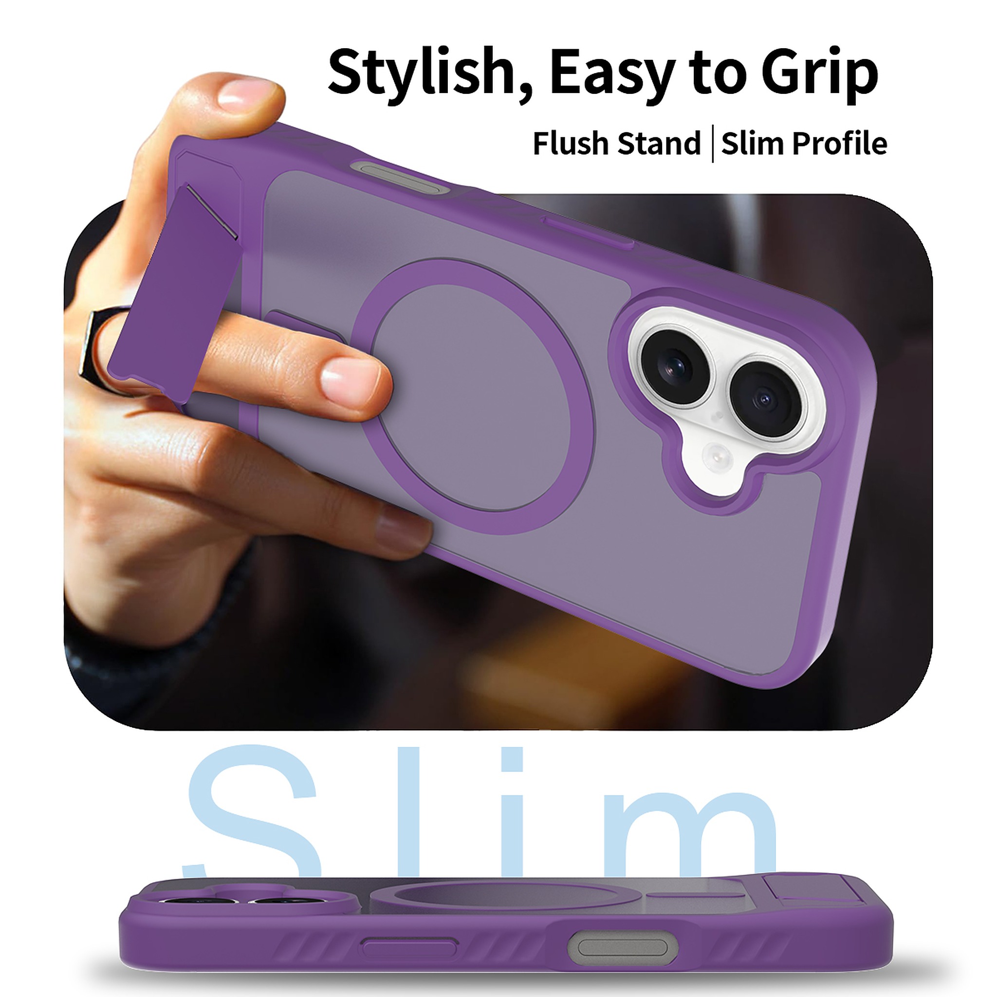 SendaFit Matte 45° Kickstand Case for iPhone 16 detail 4