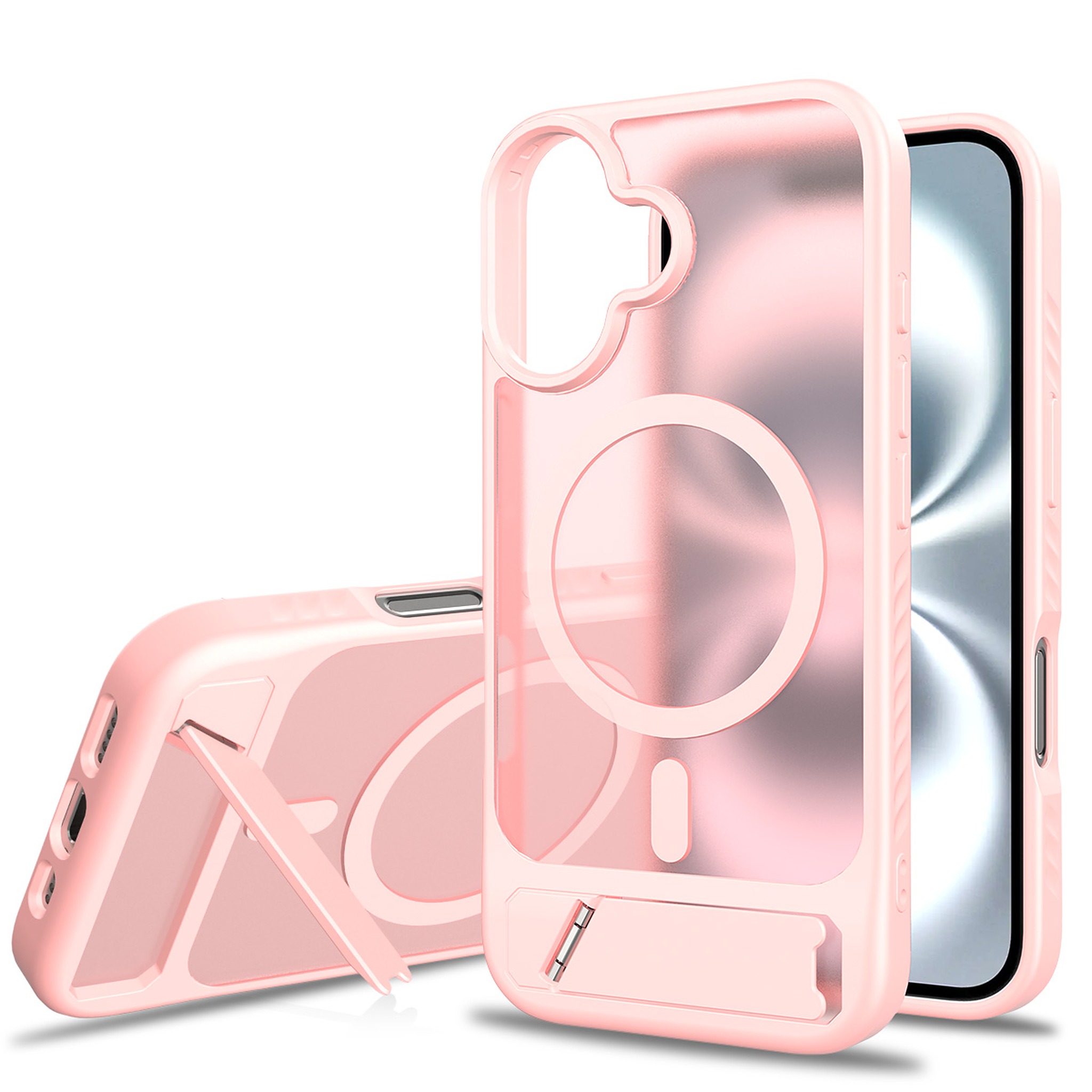 SendaFit Matte 45° Kickstand MagSafe Case for iPhone 16 - Light Pink