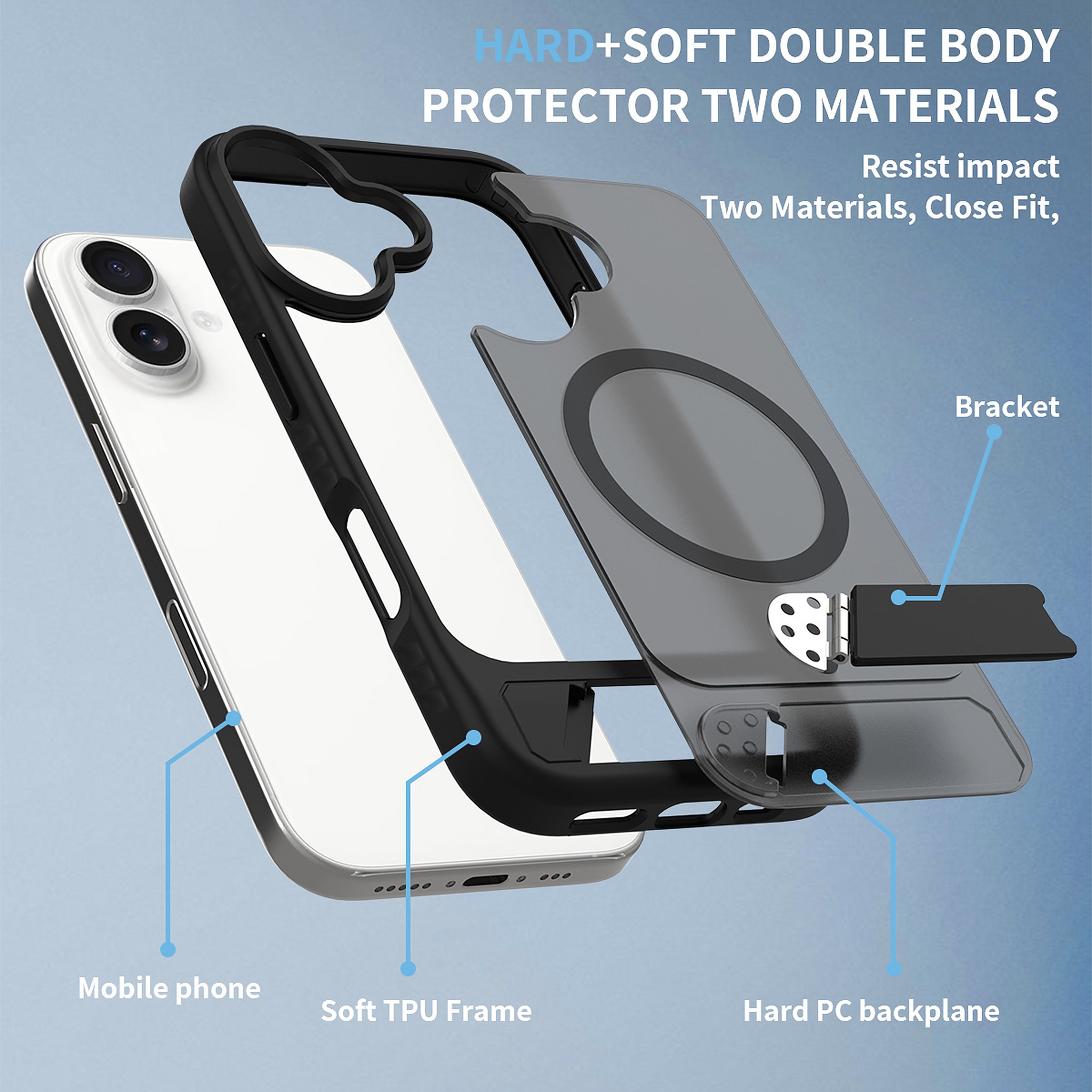 SendaFit Matte 45° Kickstand MagSafe Case for iPhone 16 detail 17