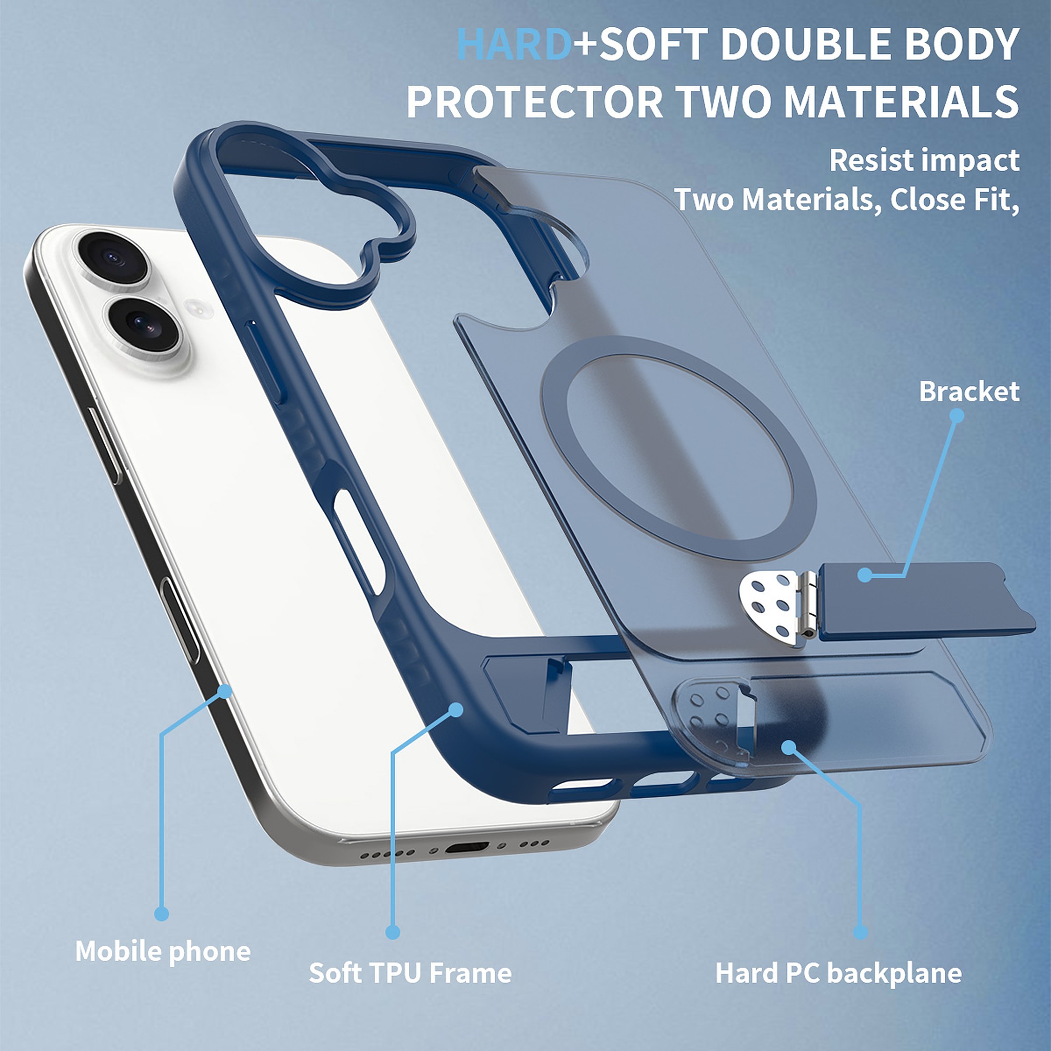 SendaFit Matte 45° Kickstand MagSafe Case for iPhone 16 detail 18