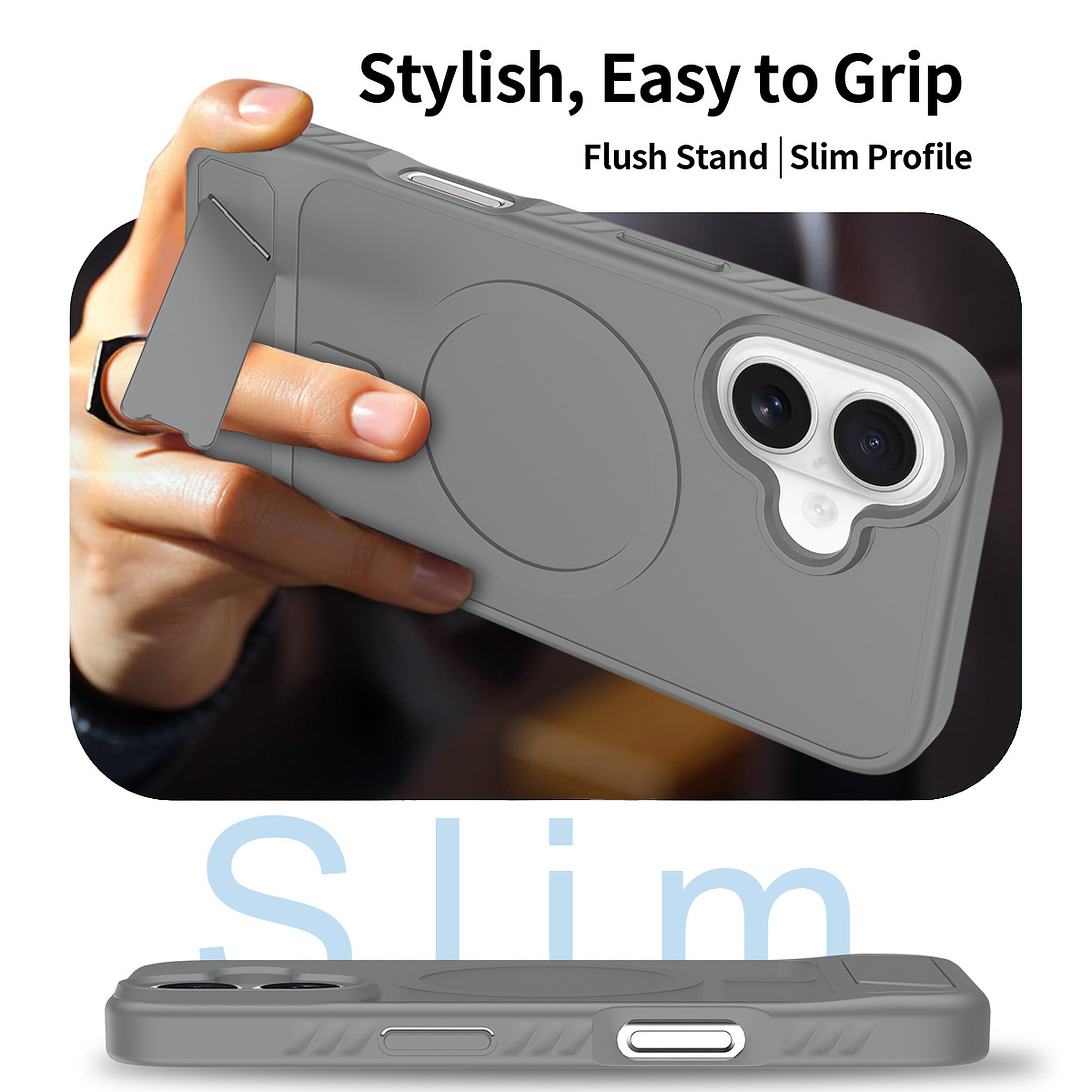 SendaFit Matte 45° Kickstand MagSafe Case for iPhone 16 detail 2