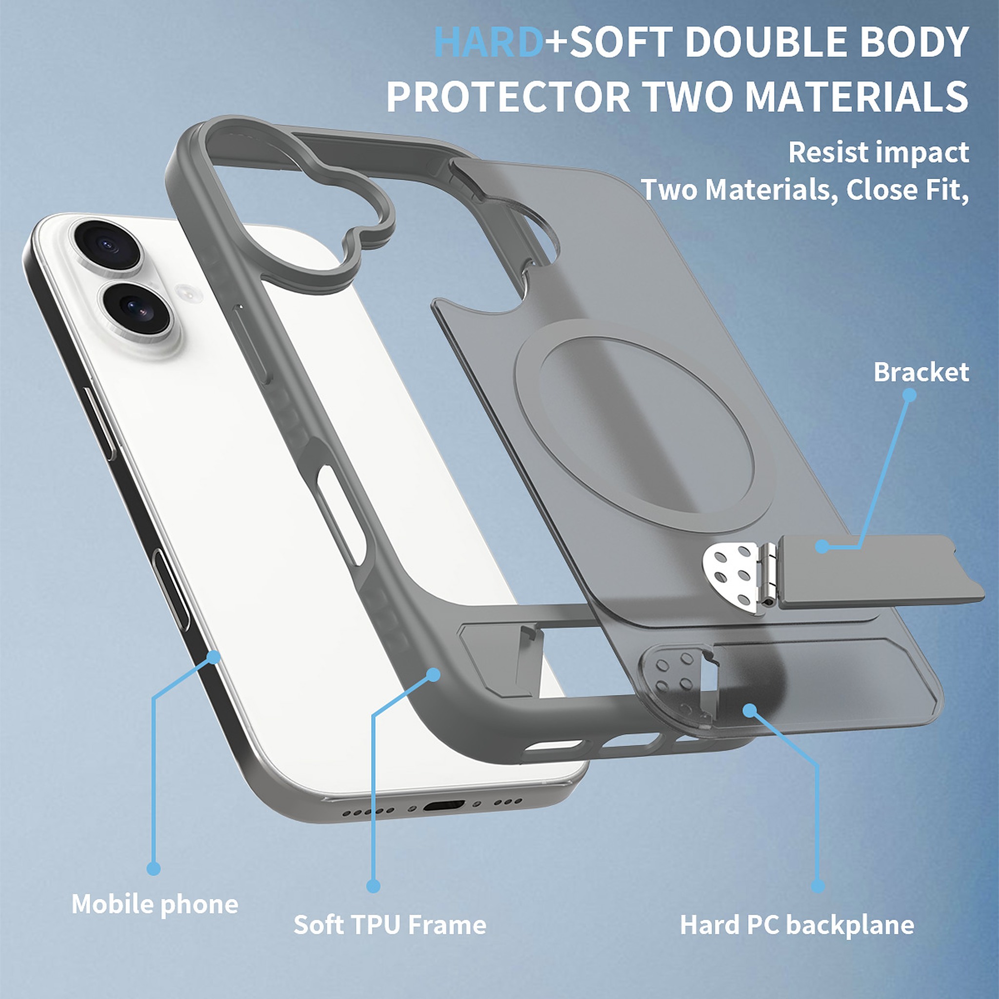 SendaFit Matte 45° Kickstand MagSafe Case for iPhone 16 detail 20