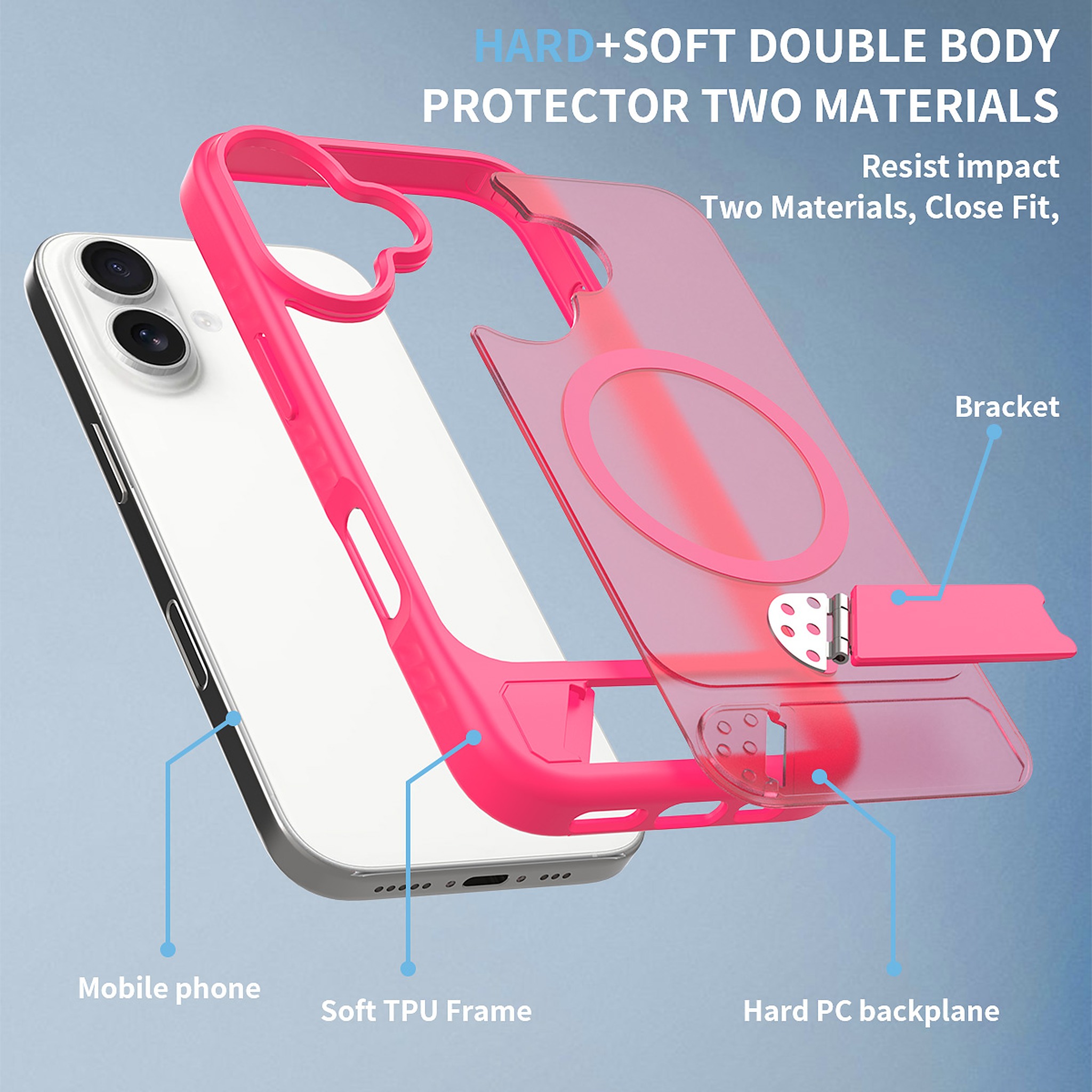 SendaFit Matte 45° Kickstand MagSafe Case for iPhone 16 detail 21