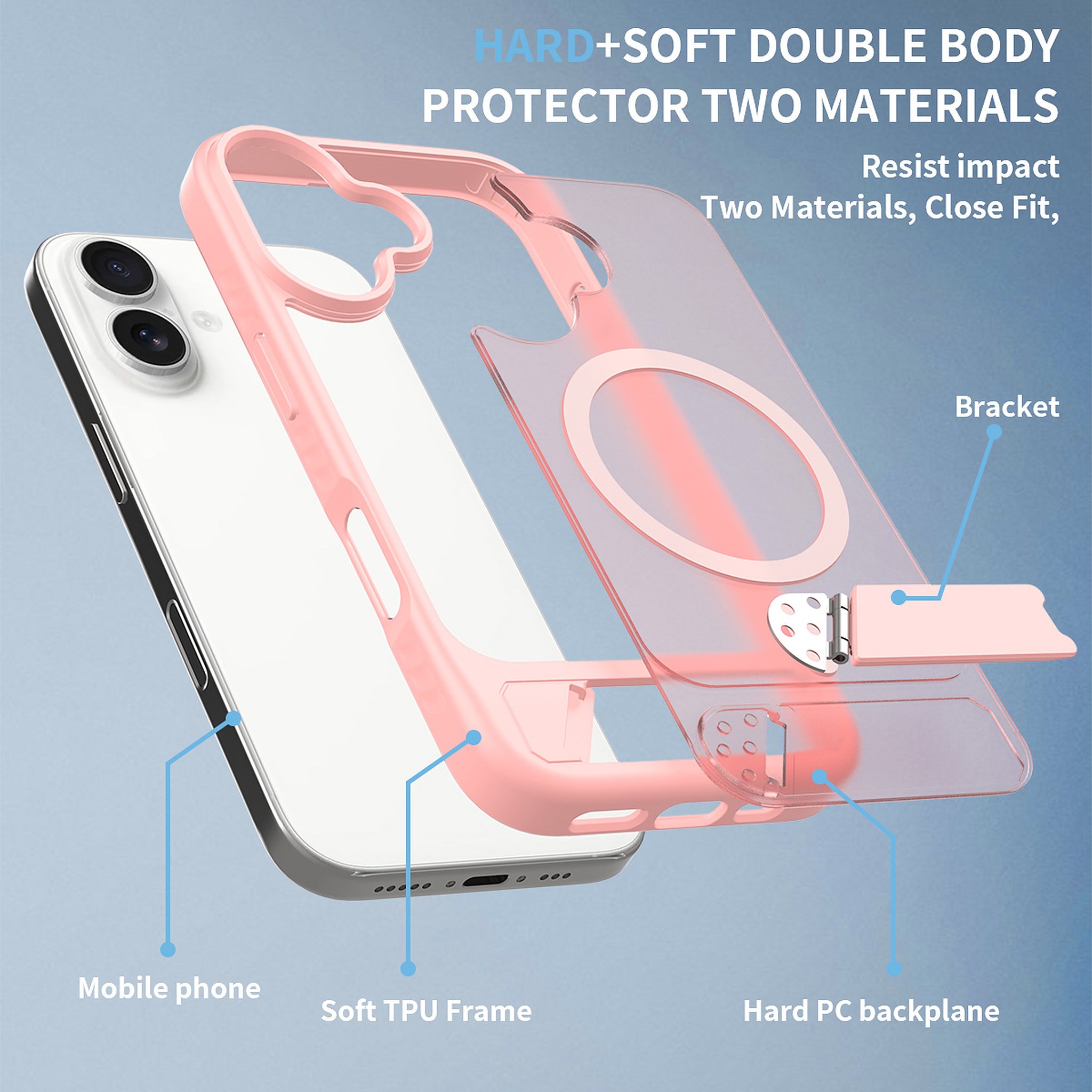 SendaFit Matte 45° Kickstand MagSafe Case for iPhone 16 detail 22