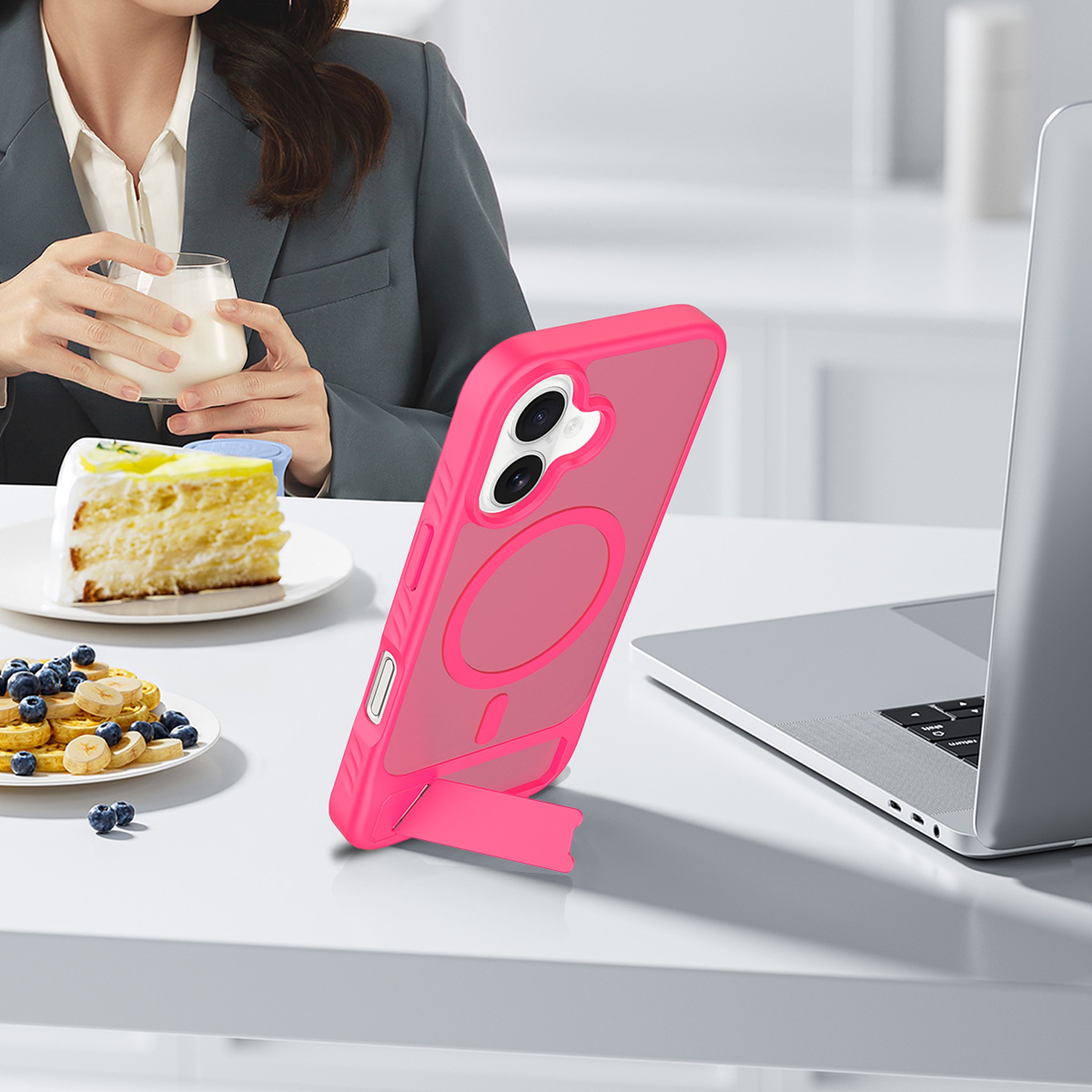 SendaFit Matte 45° Kickstand MagSafe Case for iPhone 16 detail 28