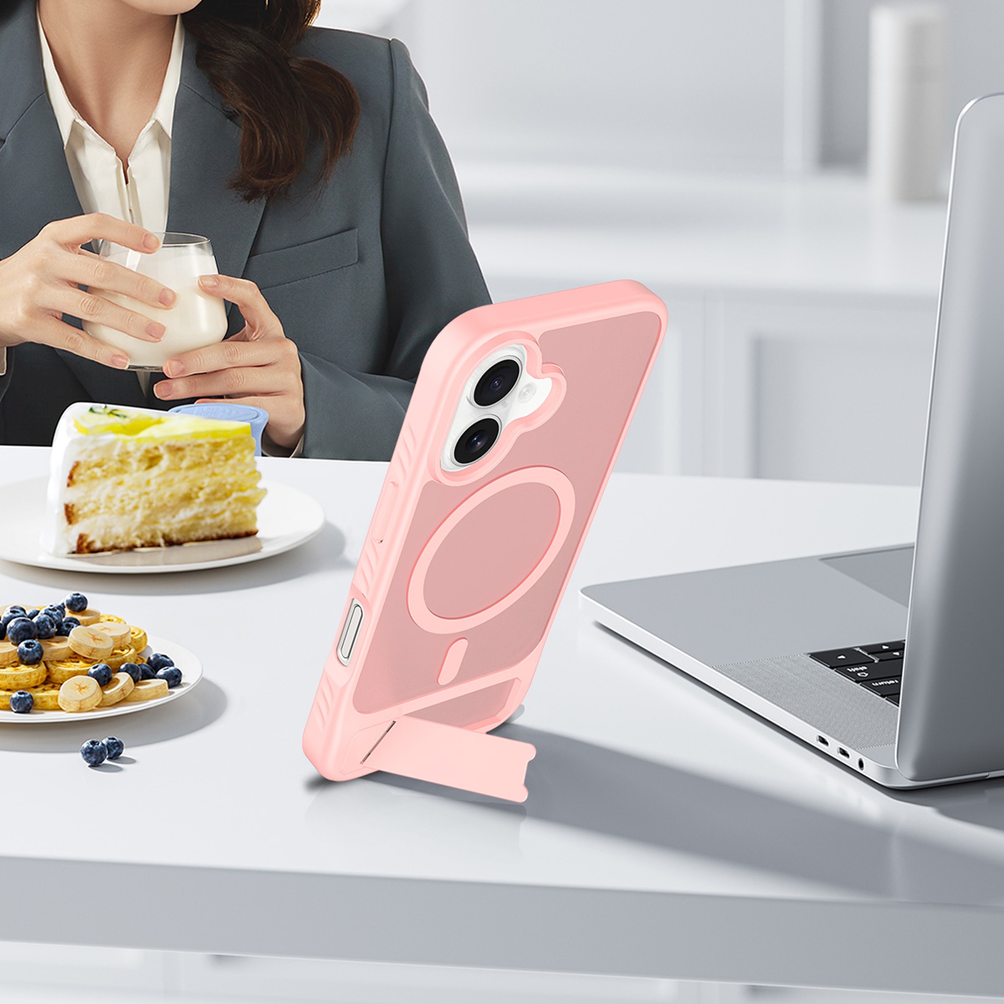 SendaFit Matte 45° Kickstand MagSafe Case for iPhone 16 detail 29