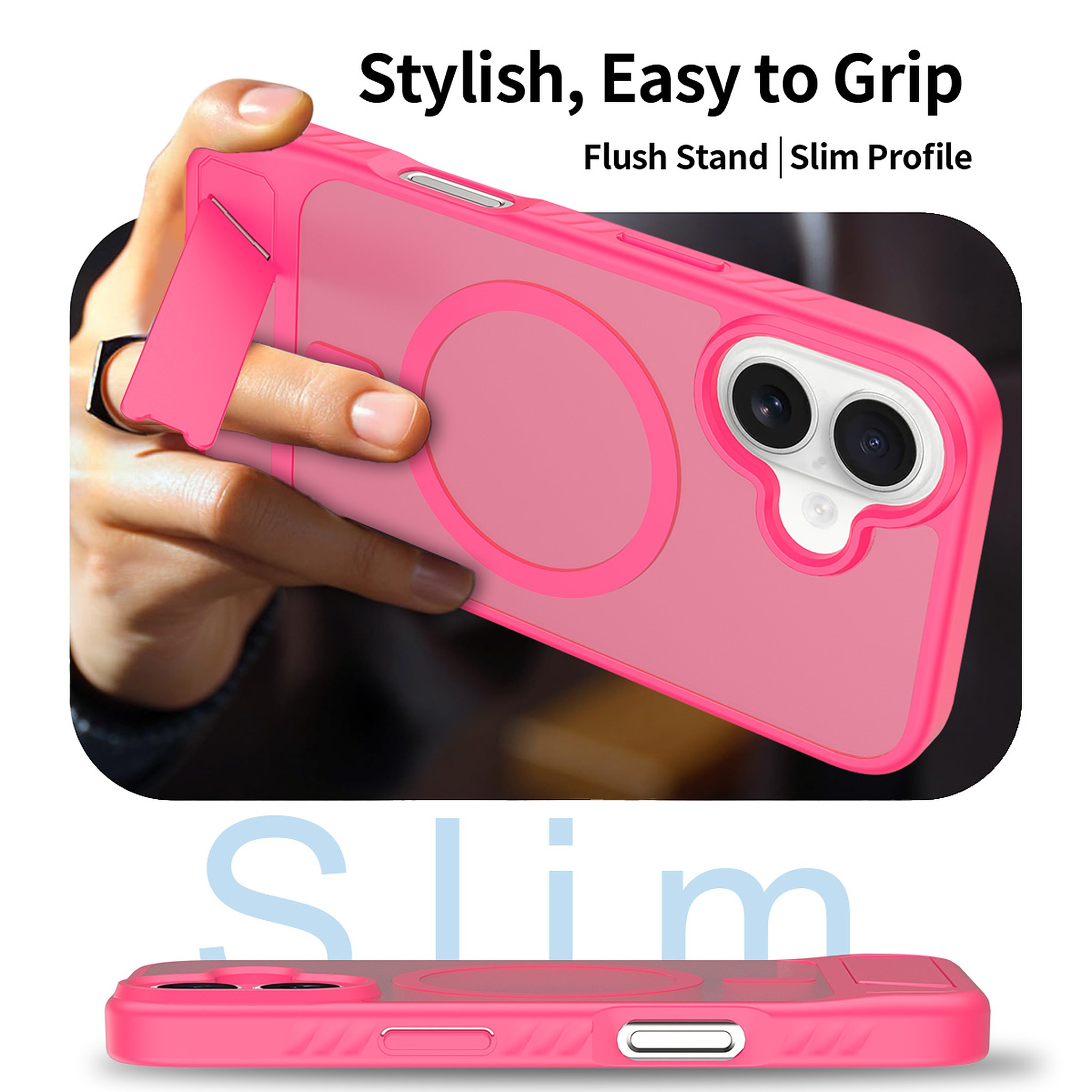 SendaFit Matte 45° Kickstand MagSafe Case for iPhone 16 detail 3