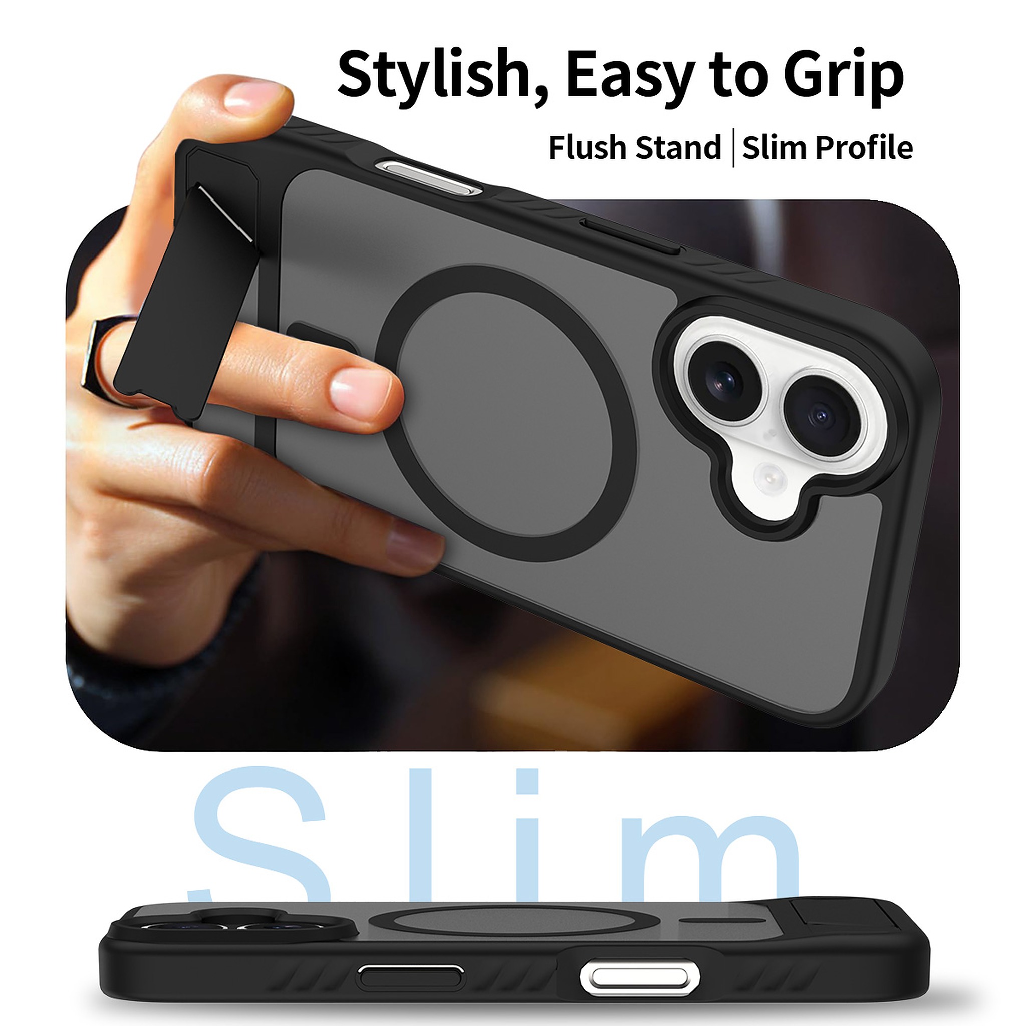 SendaFit Matte 45° Kickstand MagSafe Case for iPhone 16 detail 30