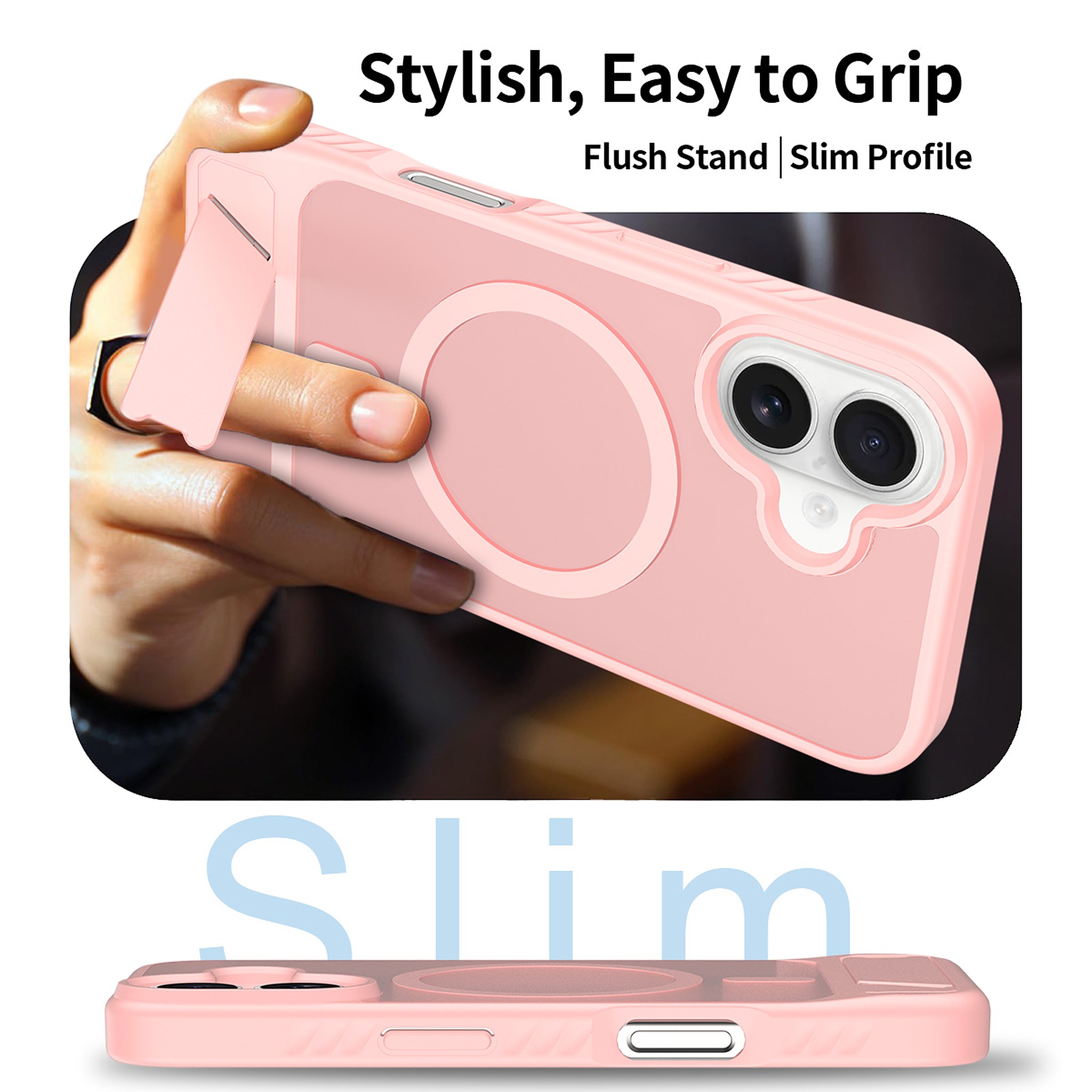 SendaFit Matte 45° Kickstand MagSafe Case for iPhone 16 detail 4