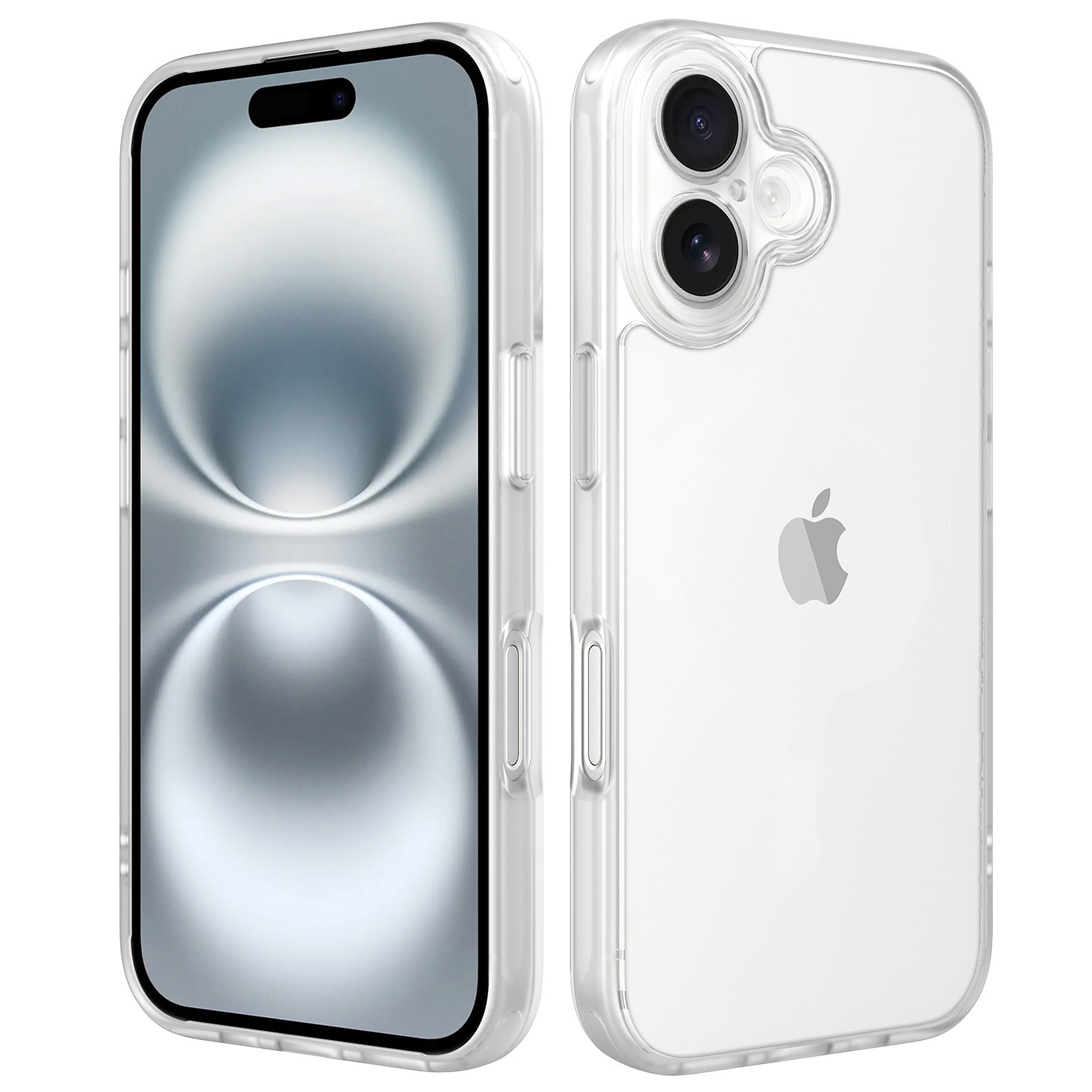 SendaFit Precise-Cutout Matte Skin-Feel Case for iPhone 16 - Frosted Clear