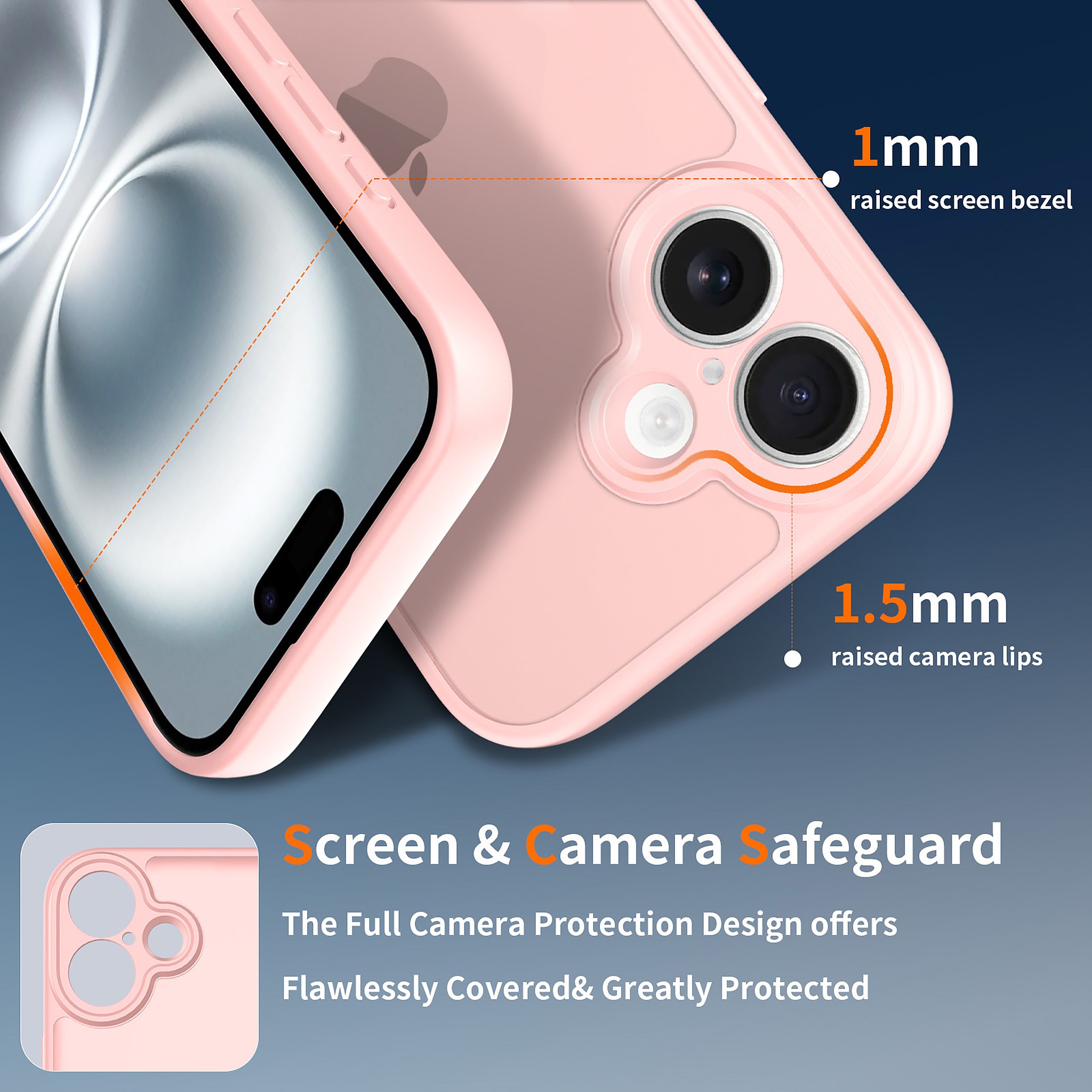 SendaFit Precise-Cutout Matte Skin-Feel Case for iPhone 16 detail 1