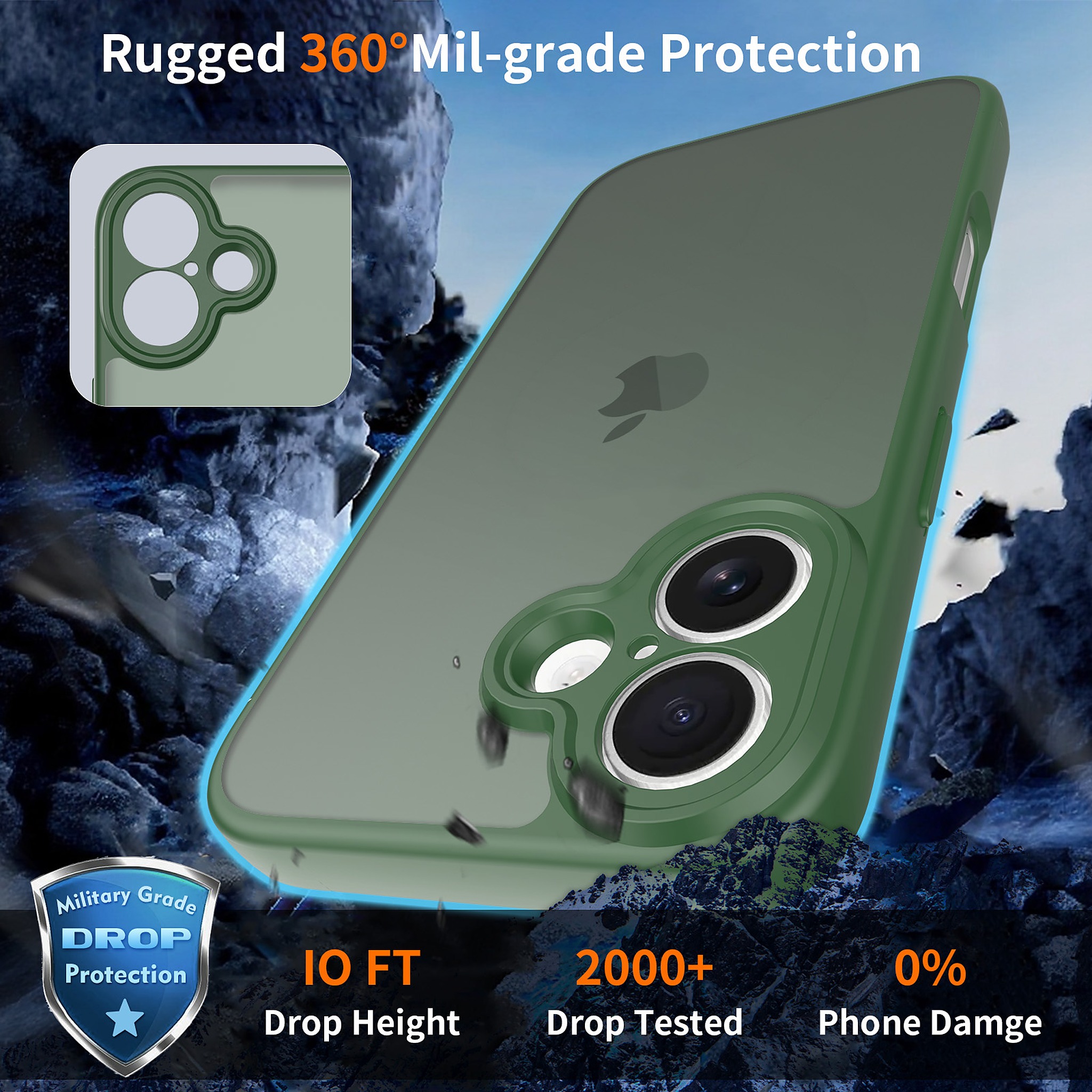 SendaFit Precise-Cutout Matte Skin-Feel Case for iPhone 16 detail 15