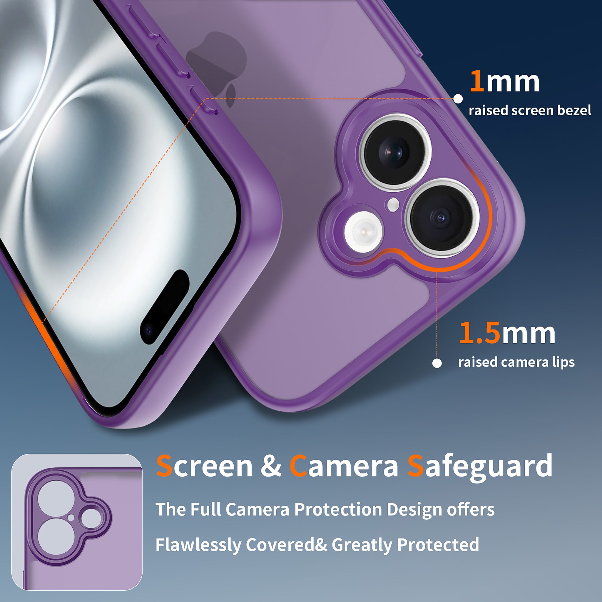 SendaFit Precise-Cutout Matte Skin-Feel Case for iPhone 16 detail 4