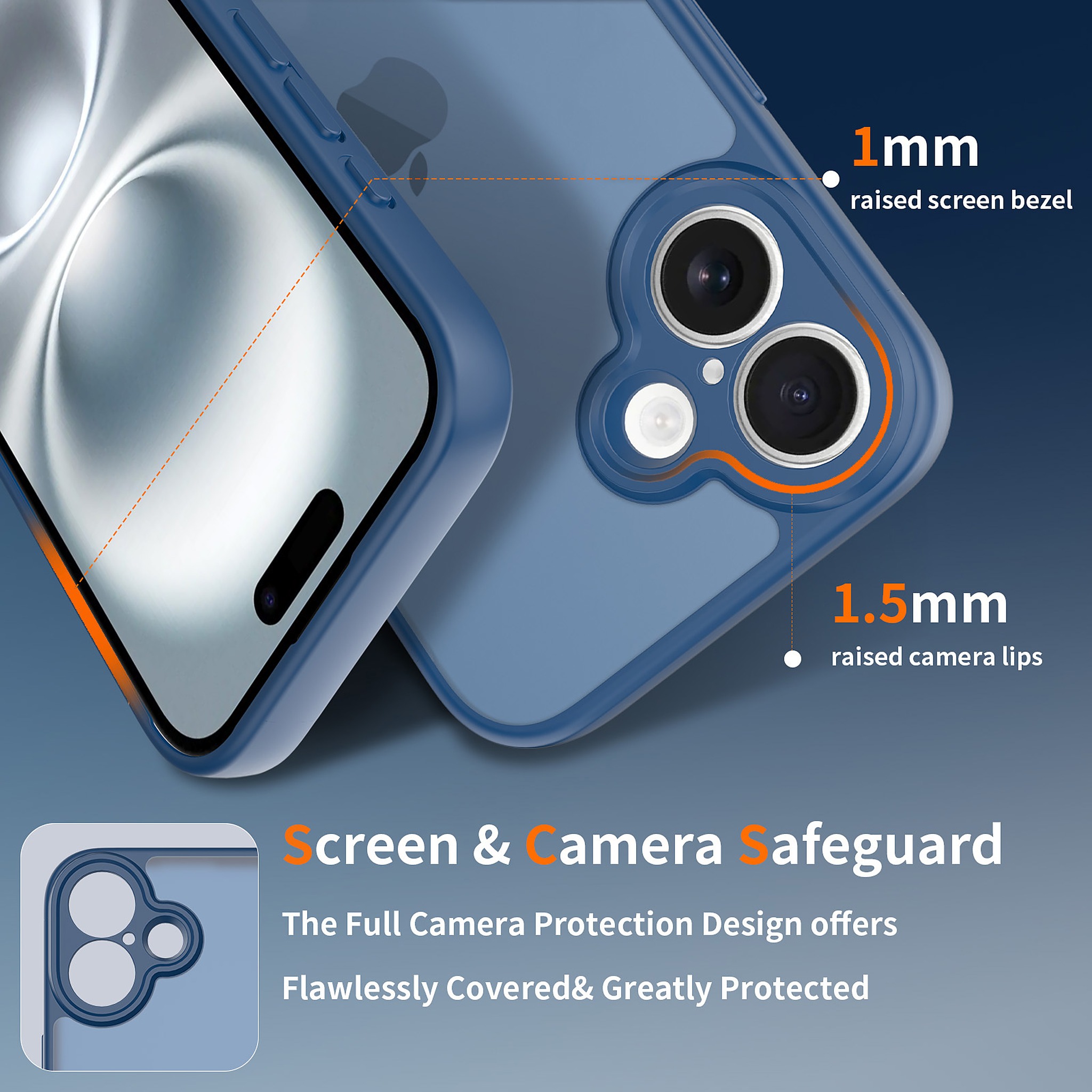 SendaFit Precise-Cutout Matte Skin-Feel Case for iPhone 16 detail 5