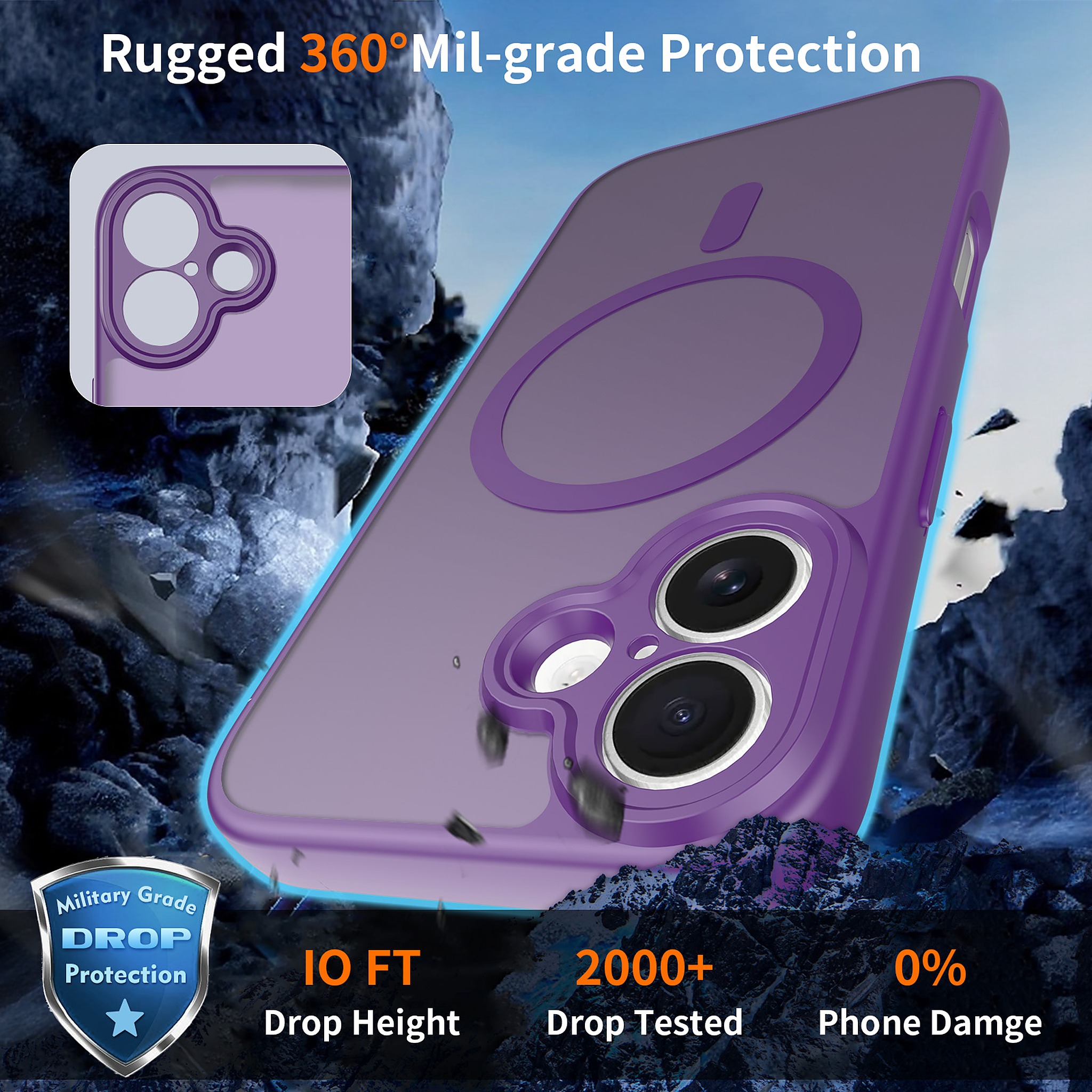 SendaFit Precise-Cutout Matte Skin-Feel MagSafe Case for iPhone 16 detail 12