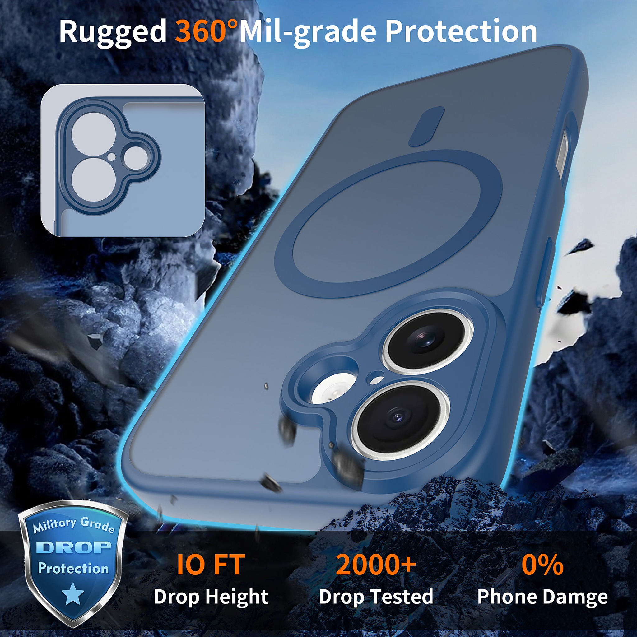 SendaFit Precise-Cutout Matte Skin-Feel MagSafe Case for iPhone 16 detail 13