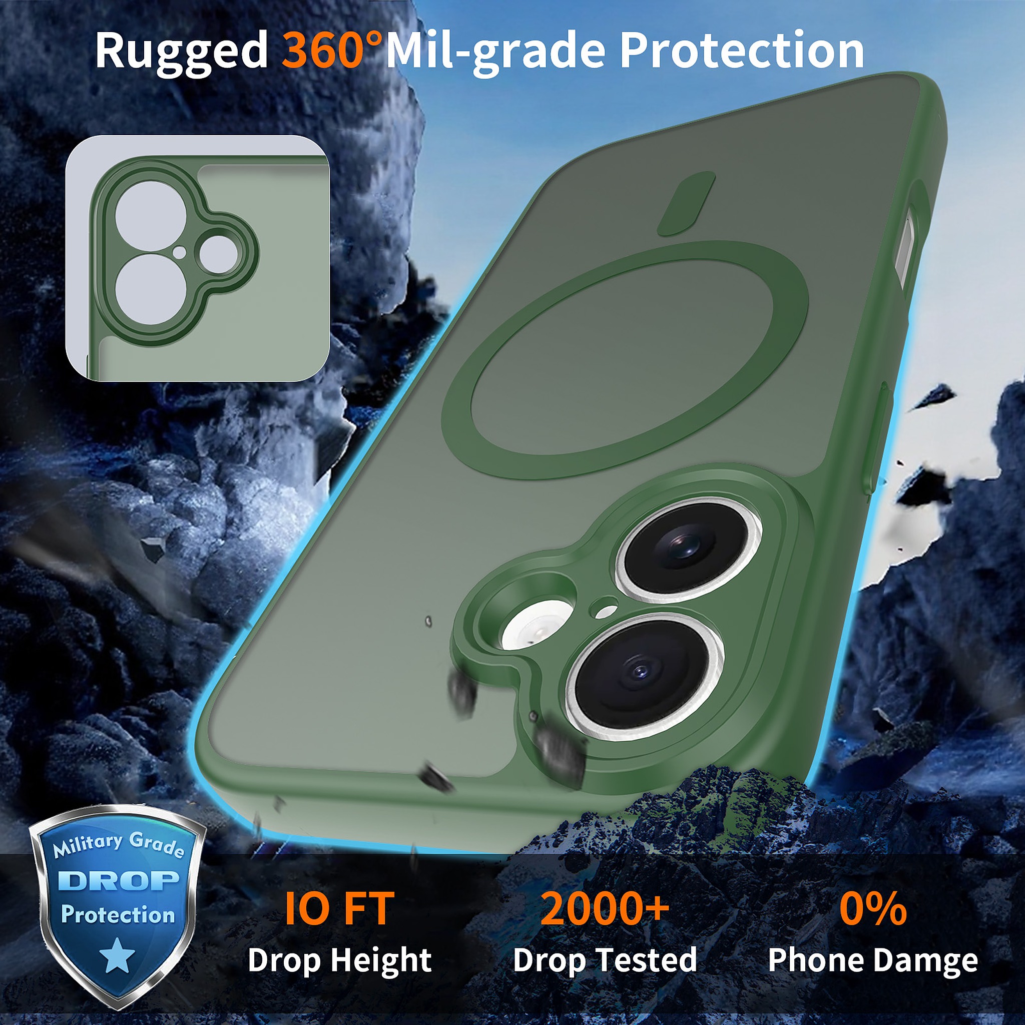 SendaFit Precise-Cutout Matte Skin-Feel MagSafe Case for iPhone 16 detail 15