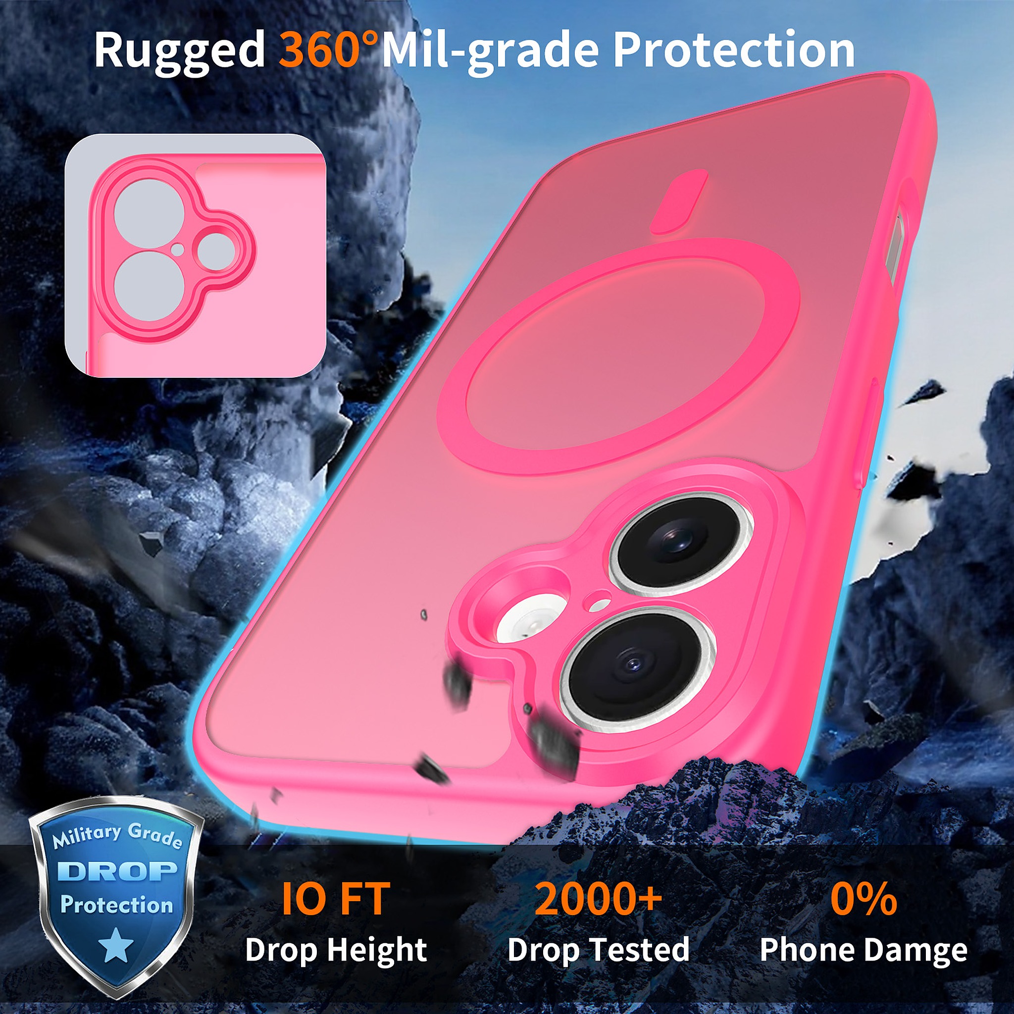 SendaFit Precise-Cutout Matte Skin-Feel MagSafe Case for iPhone 16 detail 16