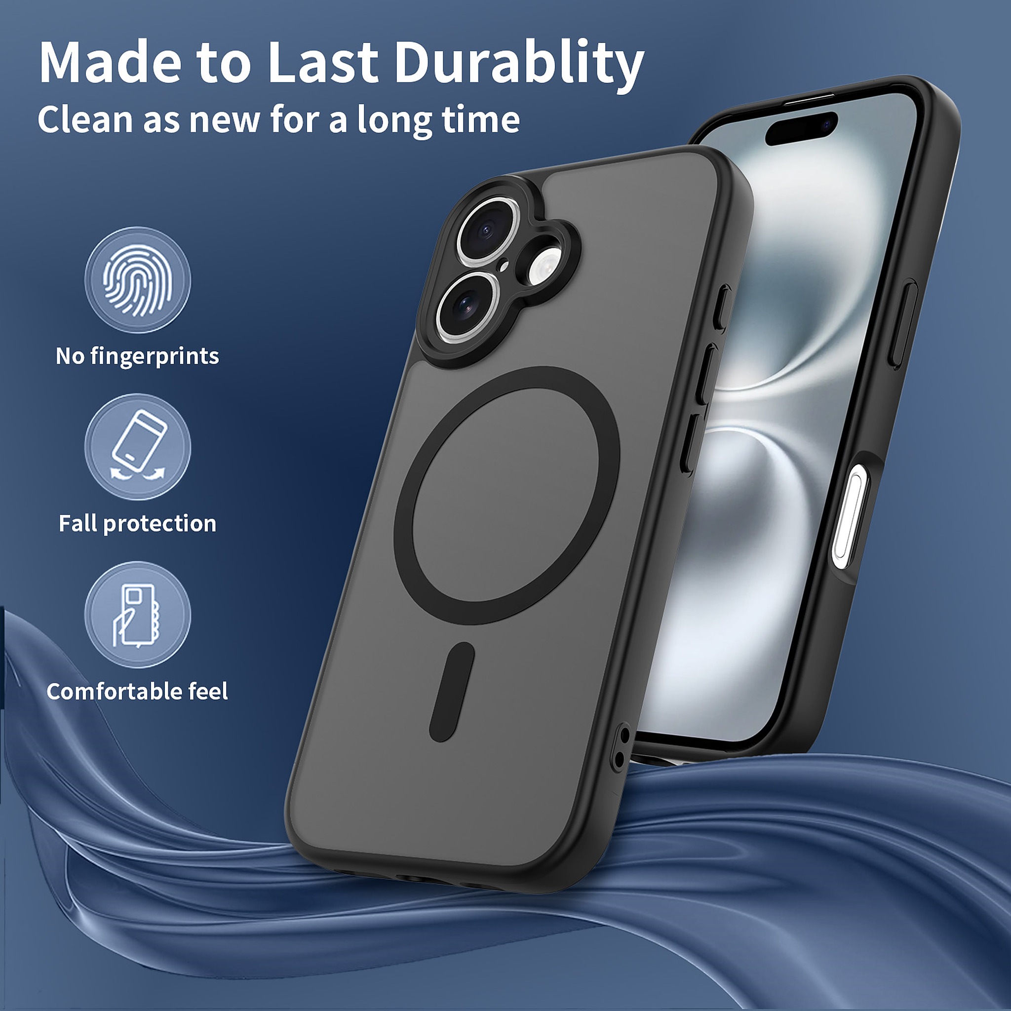 SendaFit Precise-Cutout Matte Skin-Feel MagSafe Case for iPhone 16 detail 17